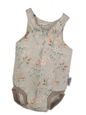 Sommerstrampler Musselin Blümchen sand 74/80