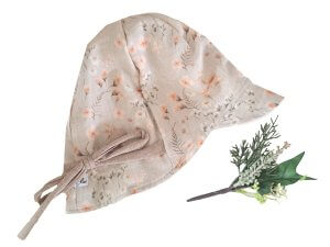 Sommerhut Musselin Blümchen sand S
