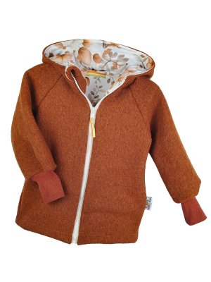 Walkjacke rost mit Herbstblumen