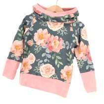 Hoodie Rosenzauber petrol