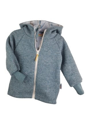 Walkjacke mint meliert mit Schneezauber