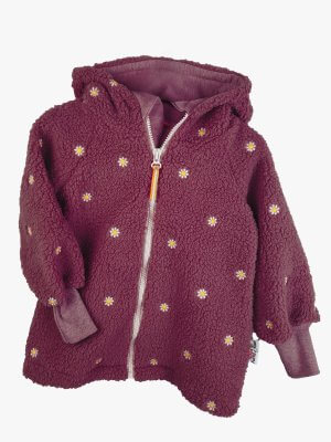 Jacke aus Fleece Blumen flieder