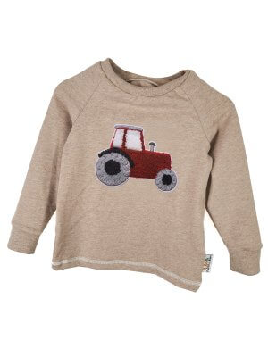 Langarmshirt Traktor rot-Patch