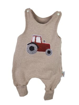 Strampler Traktor rot-Patch