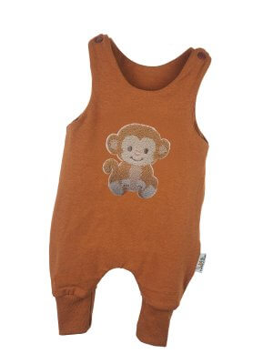 Strampler Affe-Patch rost