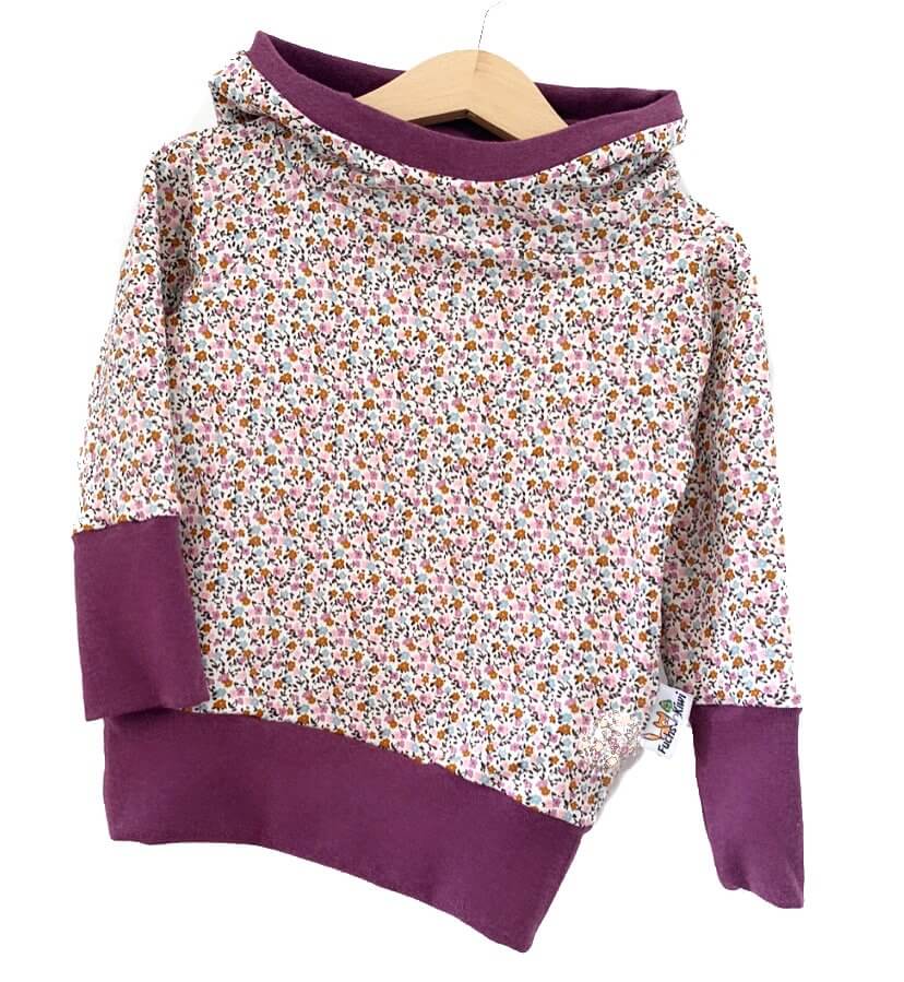 Hoodie Blümchen Flieder