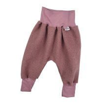 Pumphose aus Merino Wollfleece altrosa