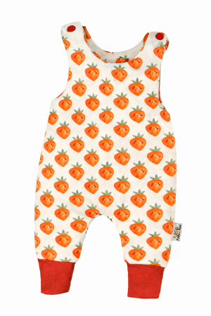 Strampler Feinripp Erdbeere