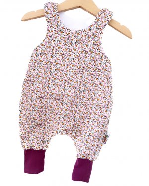 Strampler Blümchen Flieder