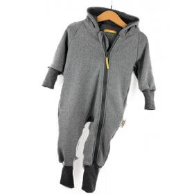 Sweatoverall Feinstrick grau