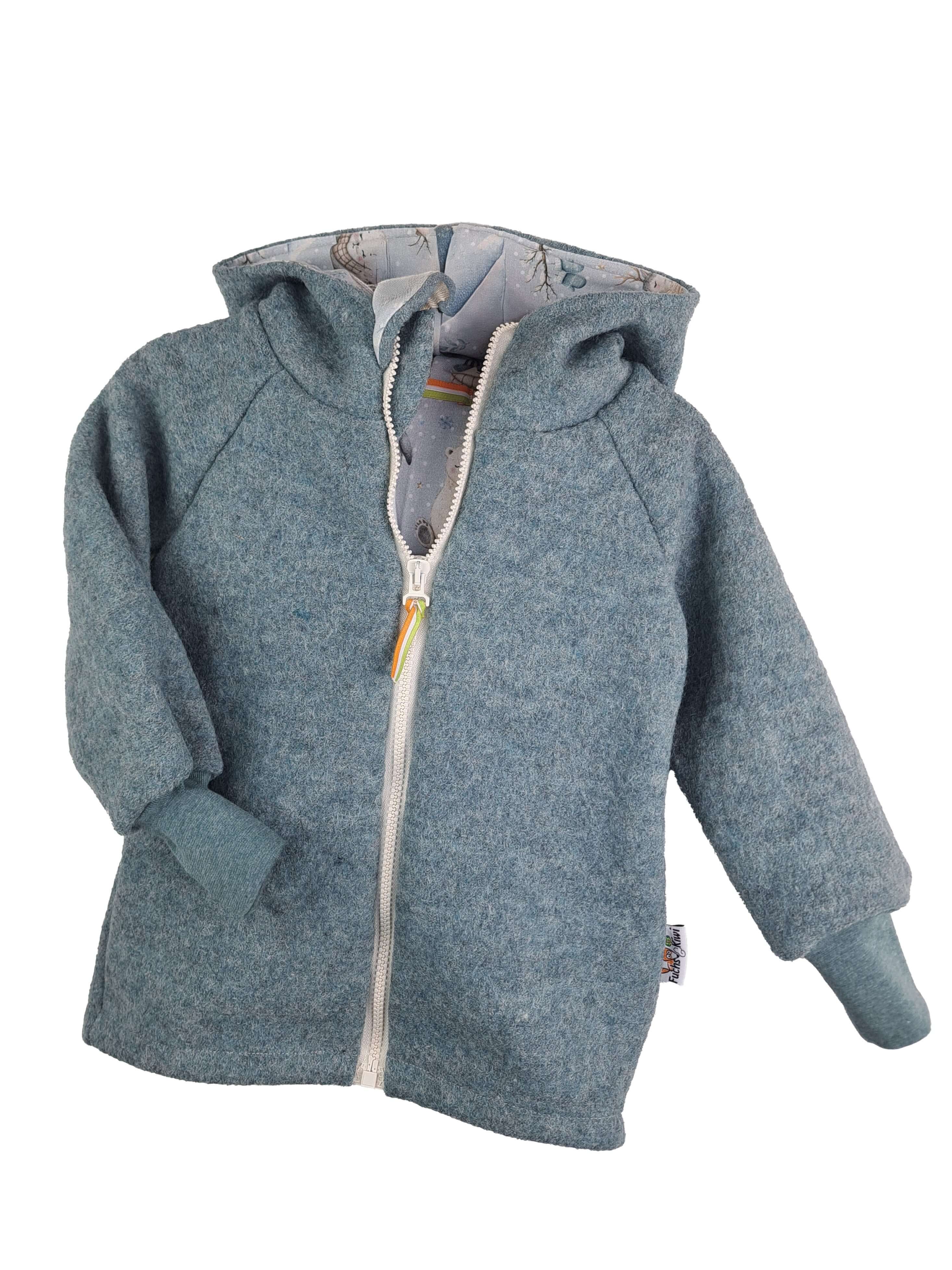 Walkjacke mint meliert mit Schneezauber