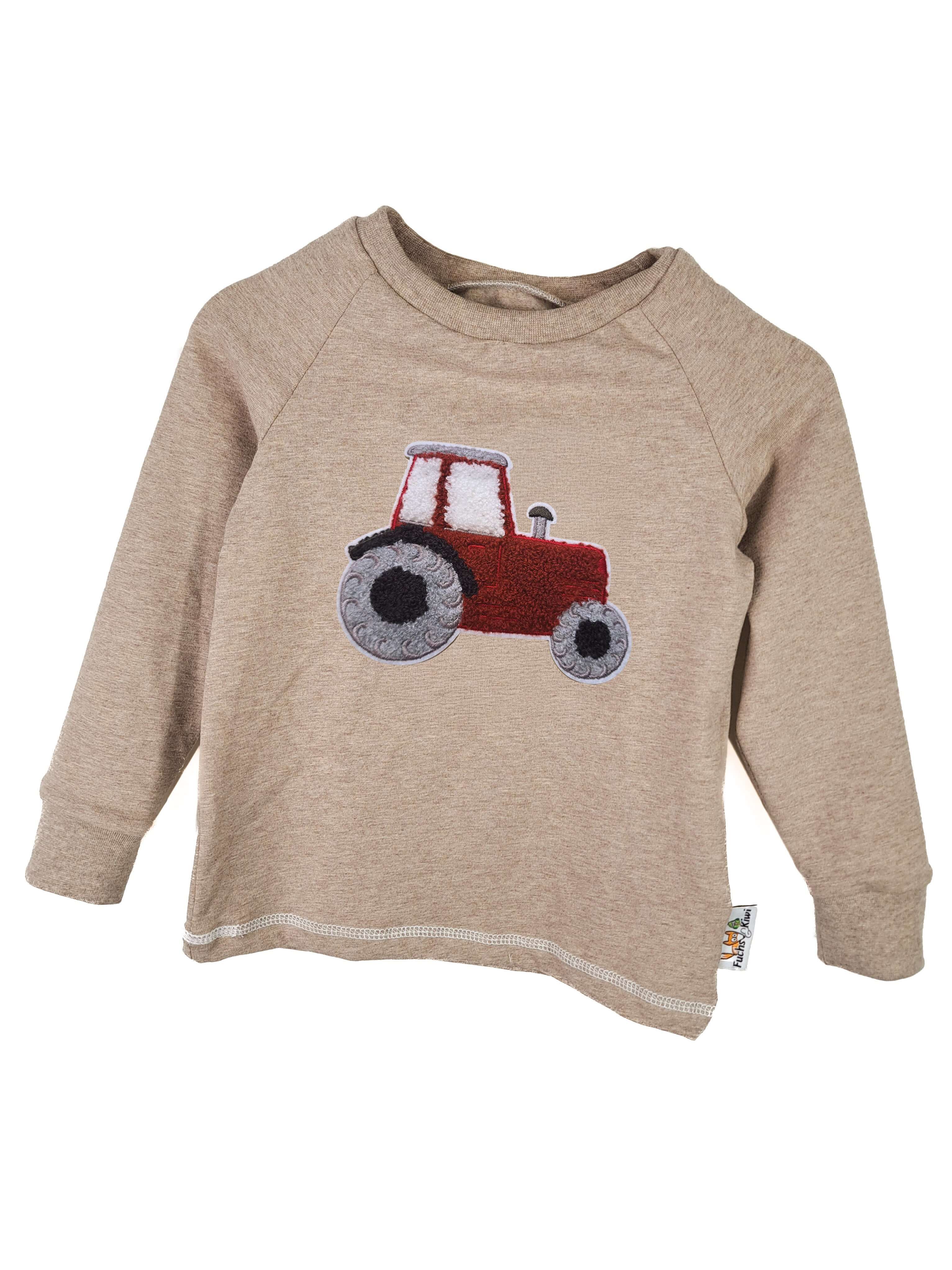 Langarmshirt Traktor rot-Patch
