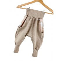 Individuell Sweat Pumphose sand meliert mit Elefantenbaby earth