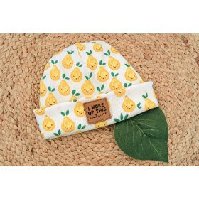 Hipster Beanie Feinripp Zitrone