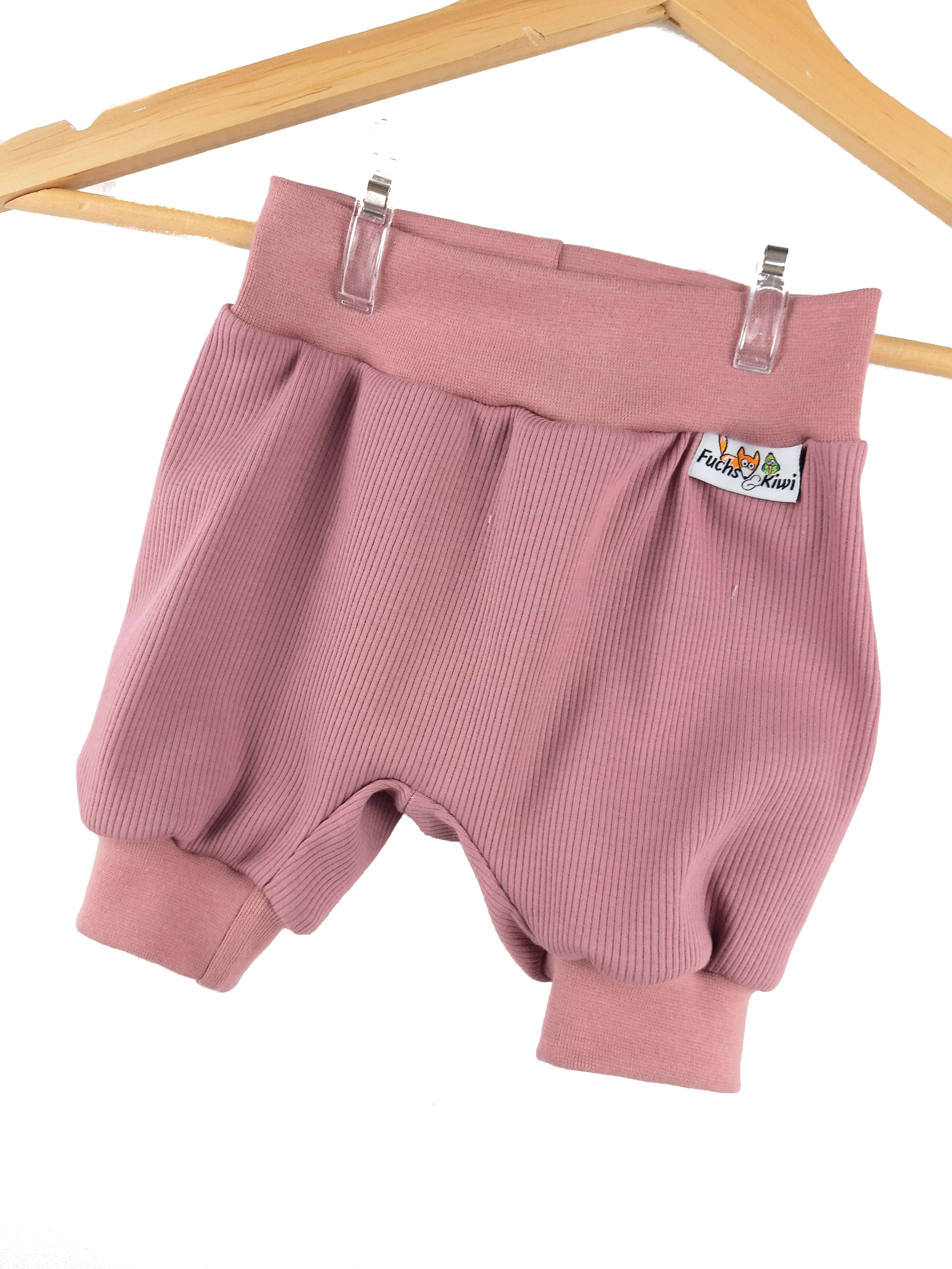Kurze Hose Feinripp altrosa