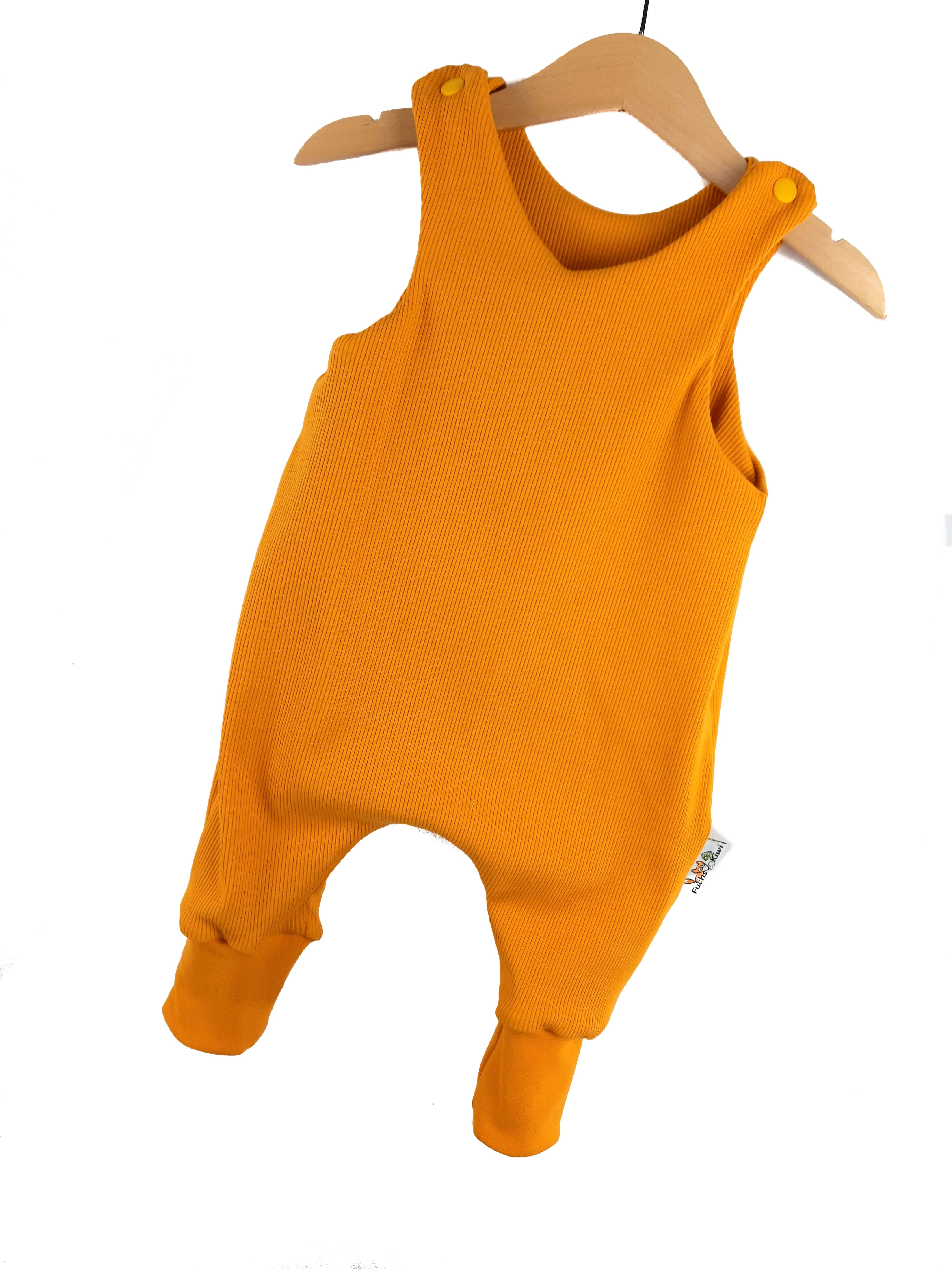 Strampler Feinripp senfgelb