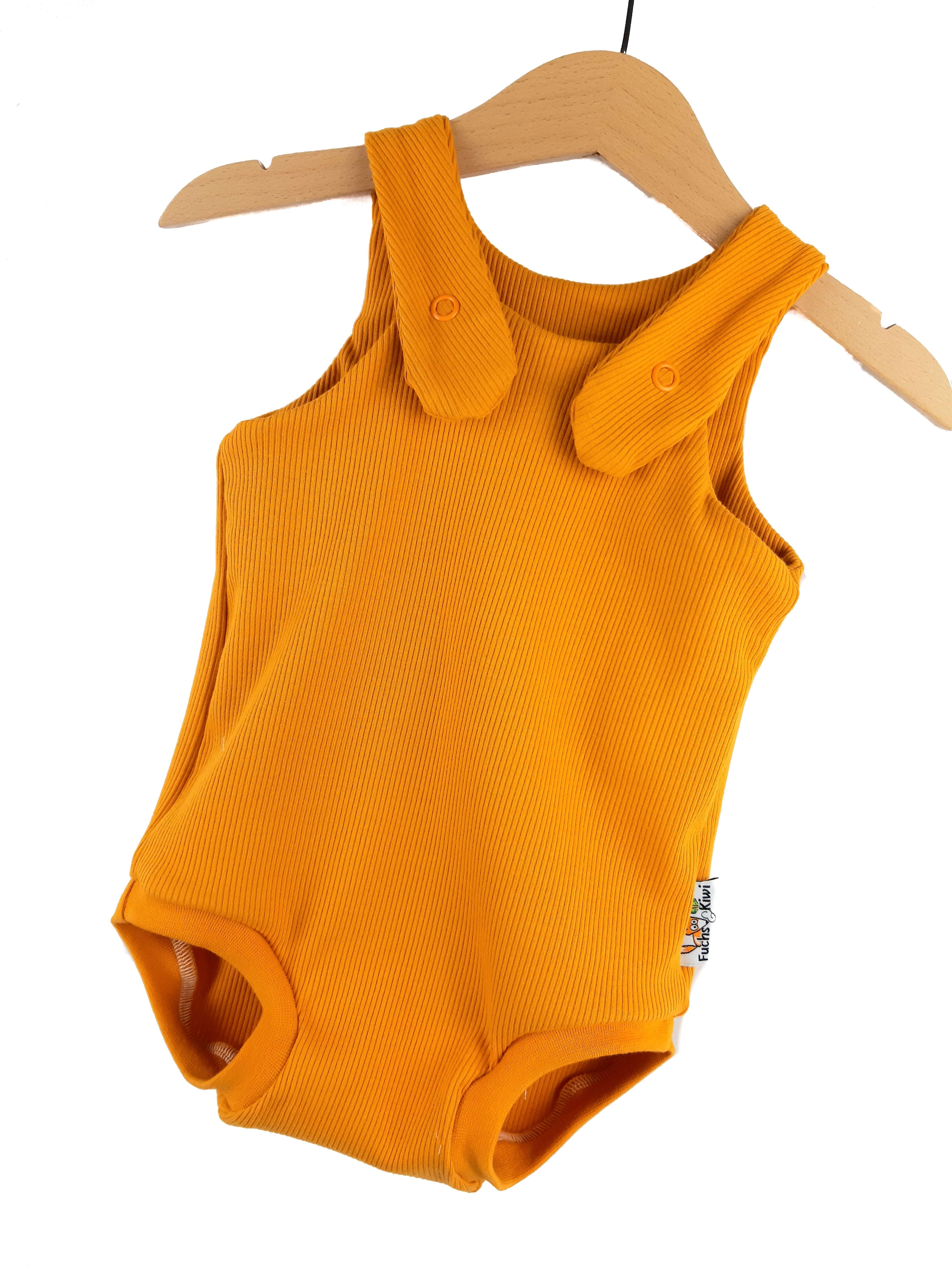 Sommerstrampler Feinripp senfgelb