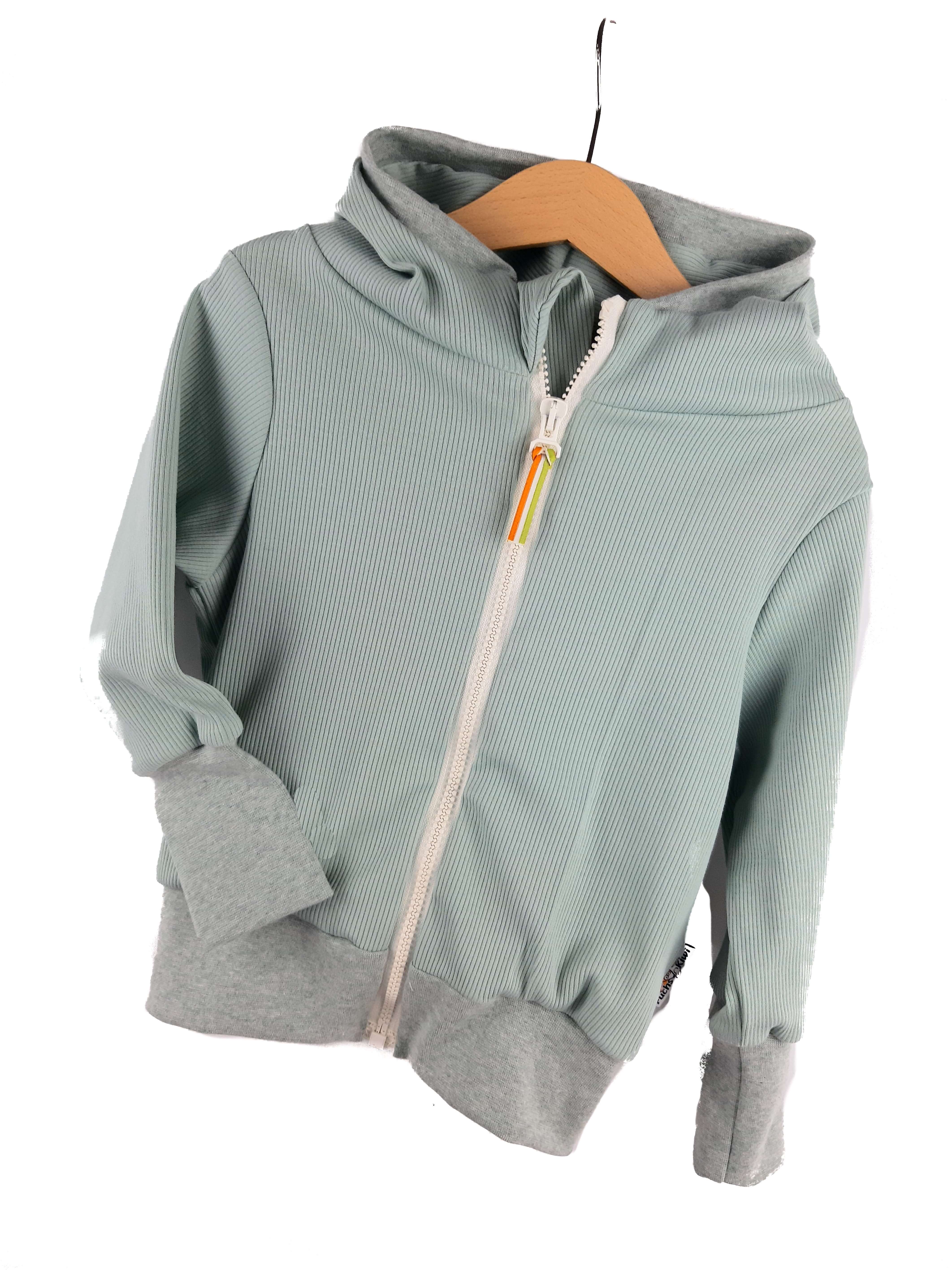 Sweatjacke Feinripp mint