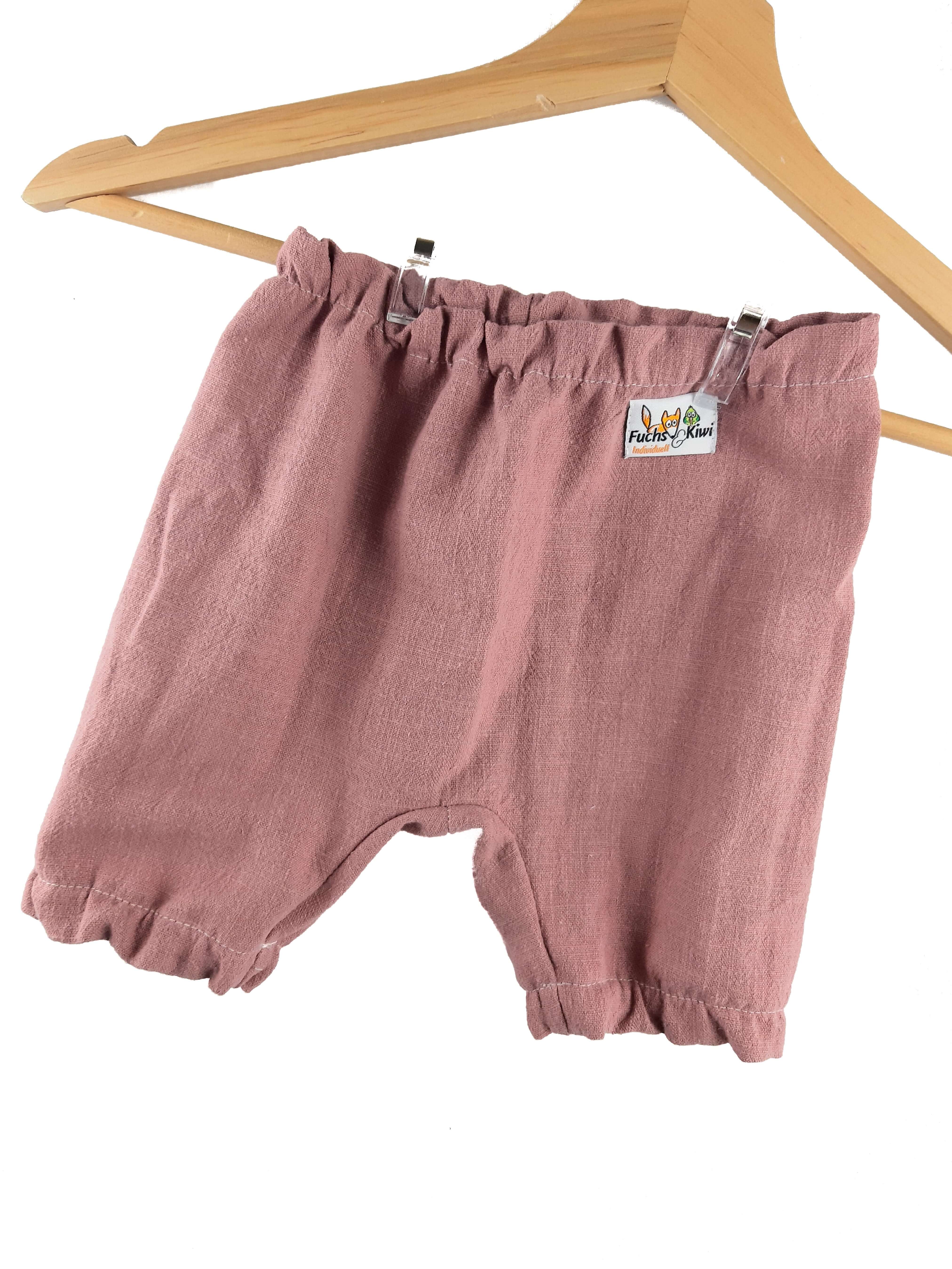 INDIVIDUELL Kurze Hose Leinen altrosa