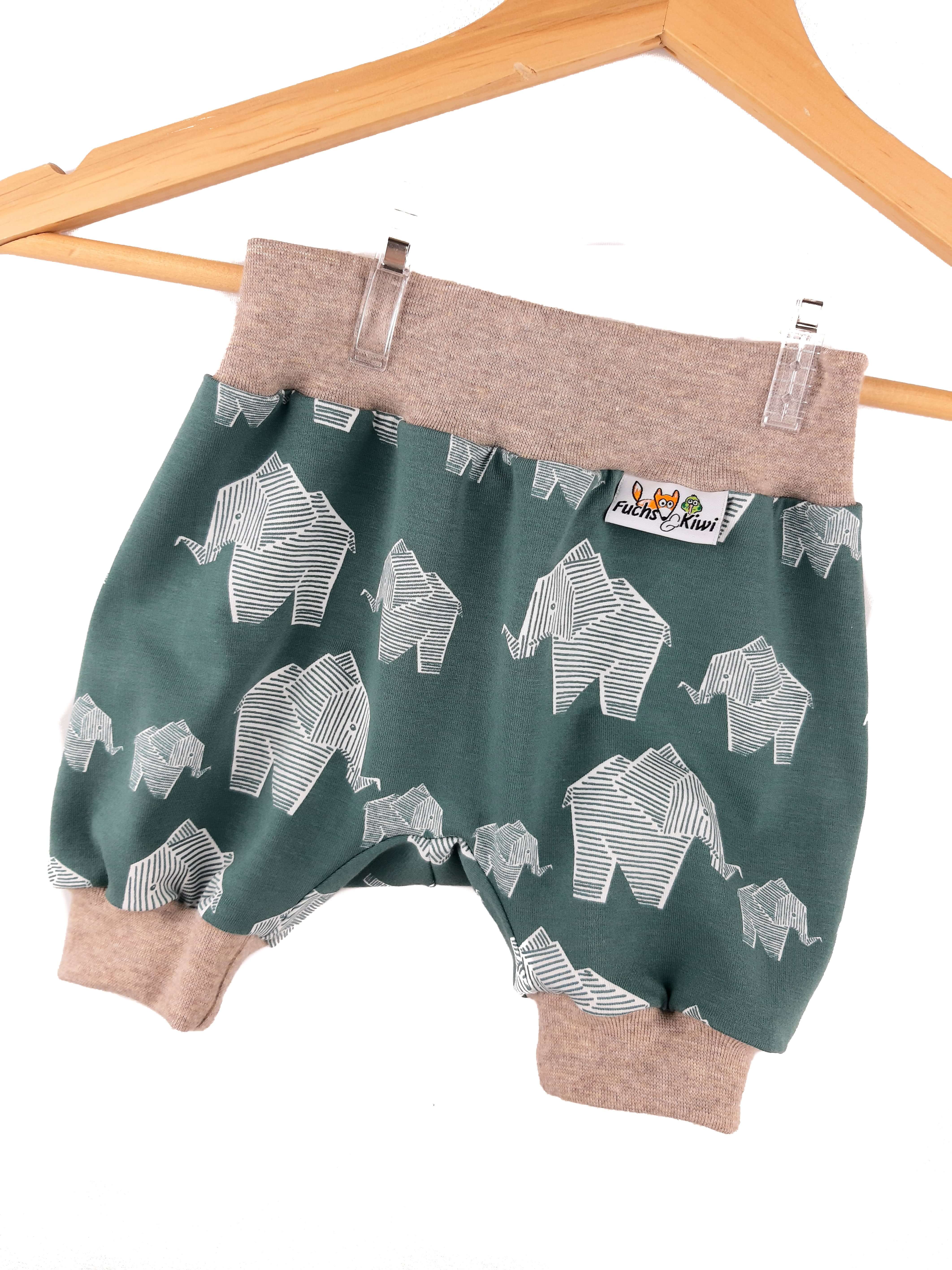 Kurze Hose Elefanten staubgrün