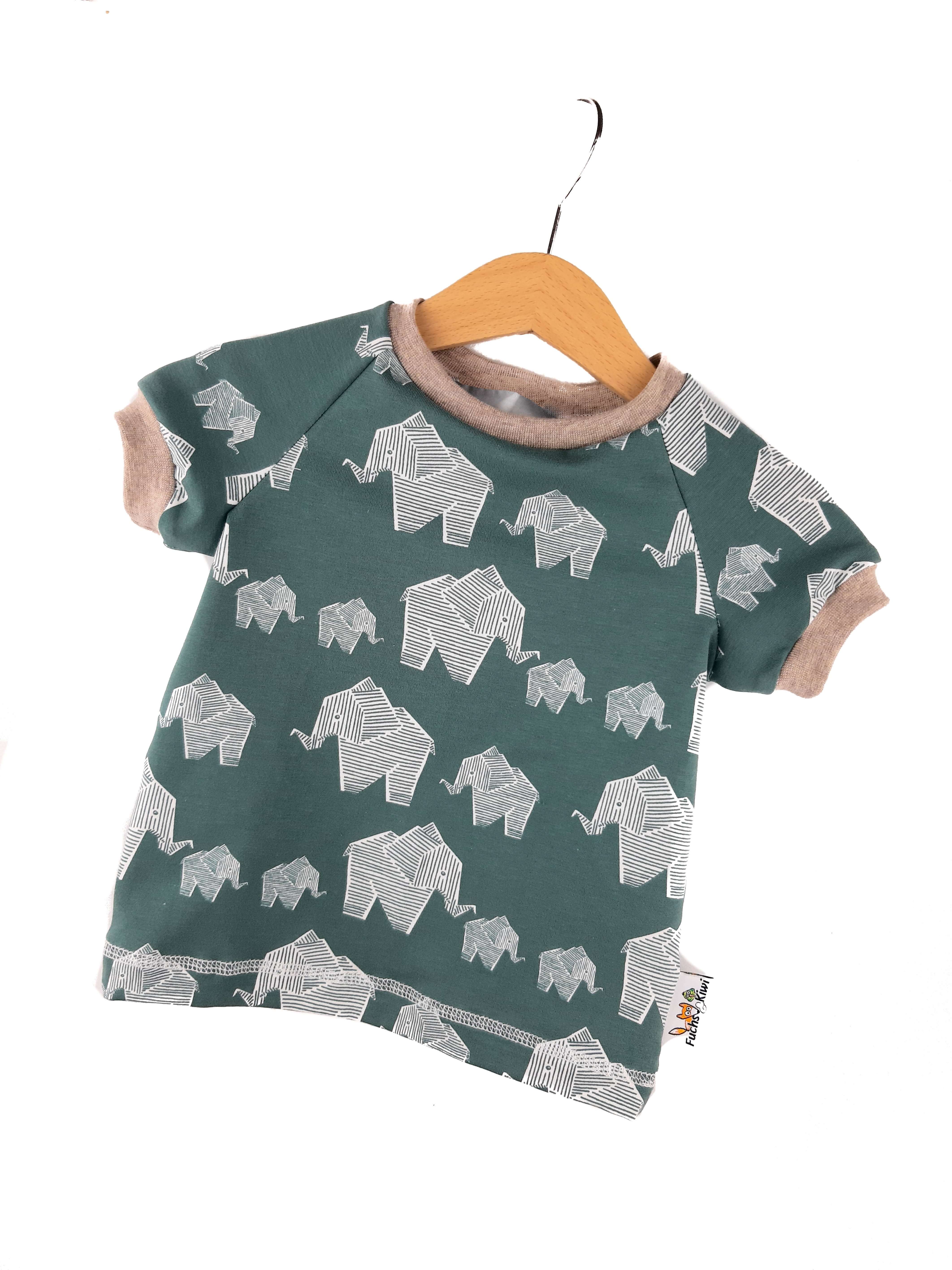 T-Shirt Elefanten staubgrün