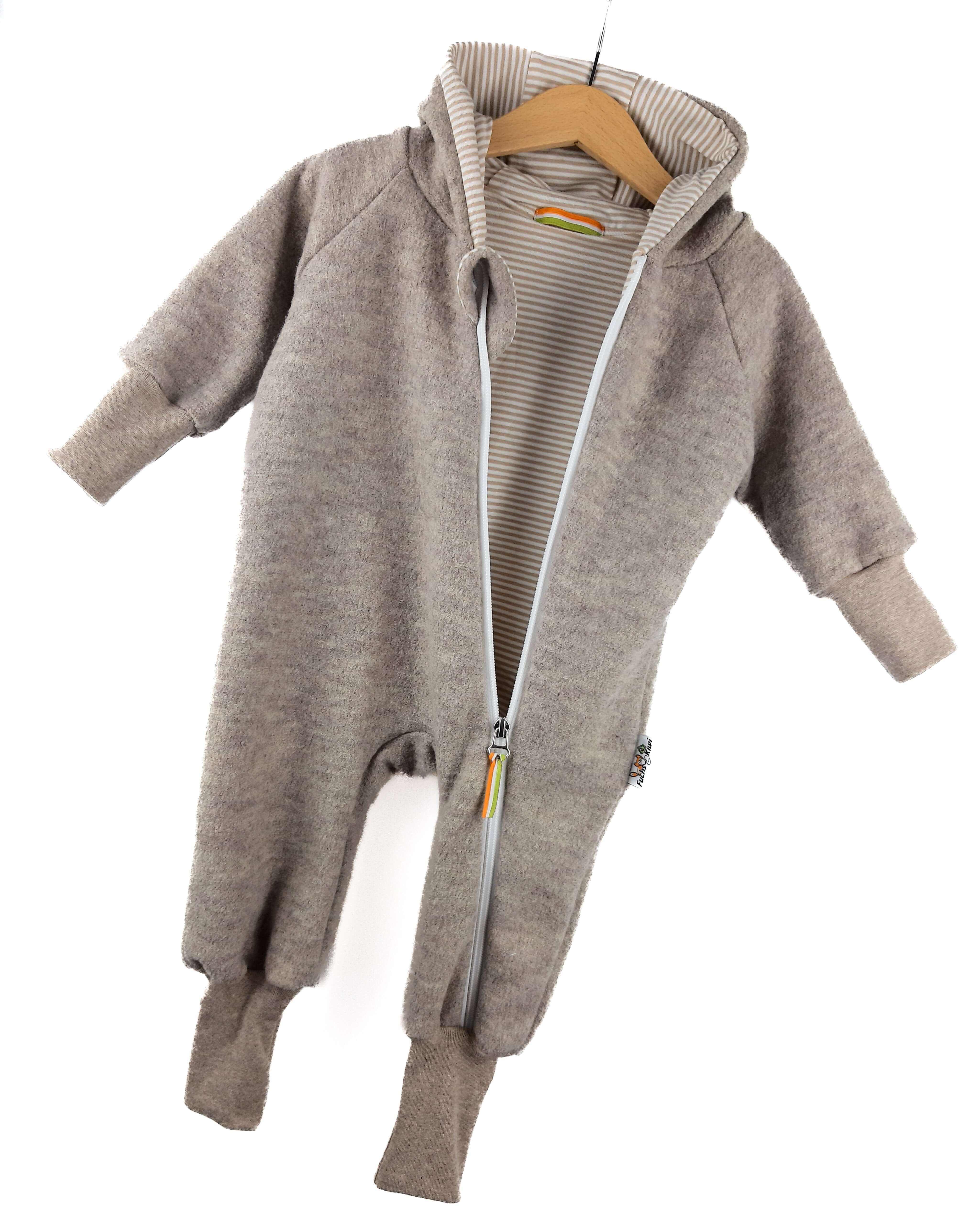 Walkoverall Walk sand meliert mit Streifen beige 50/56