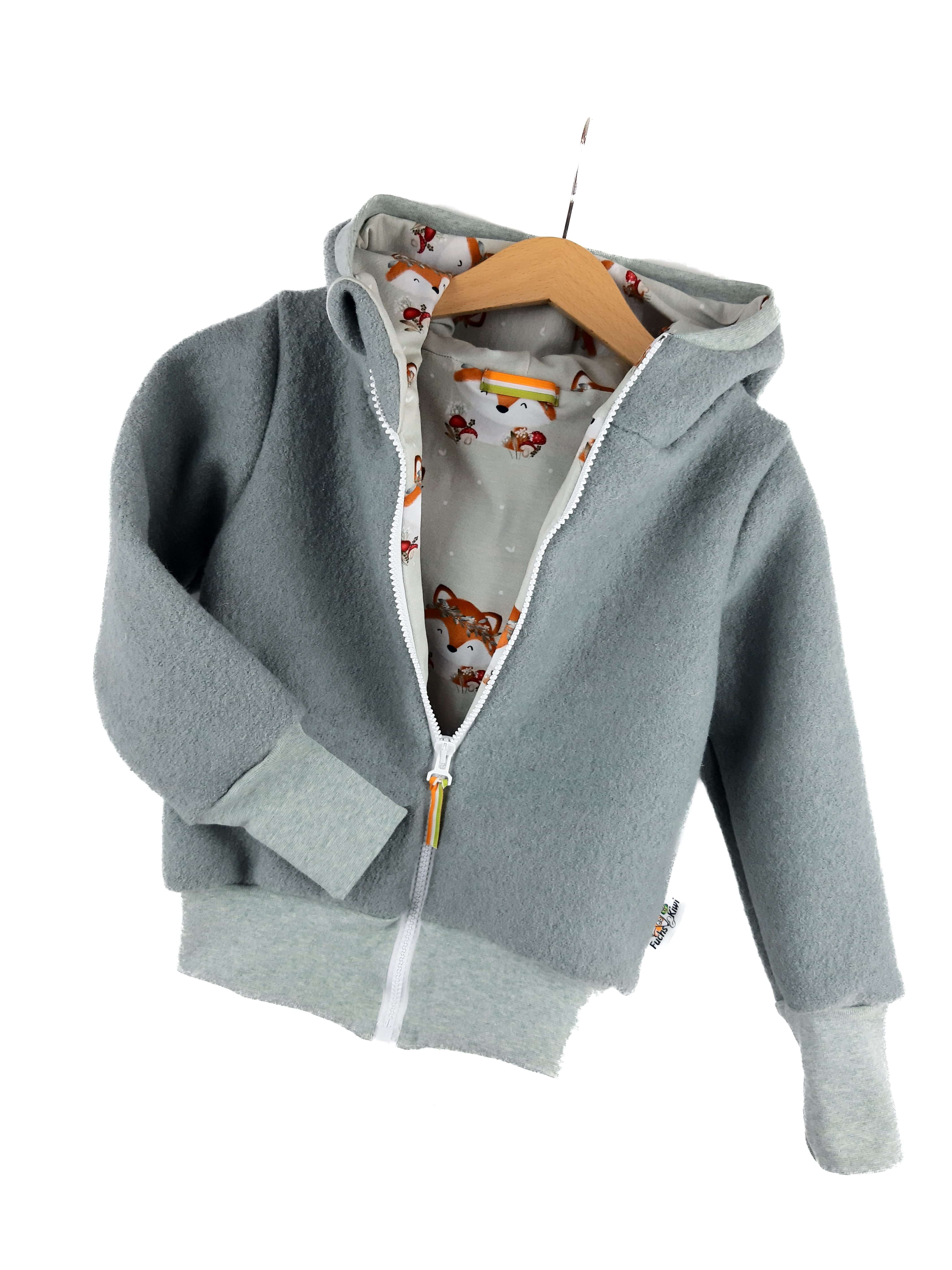 Walkjacke mint mit Fuchsi pistazie