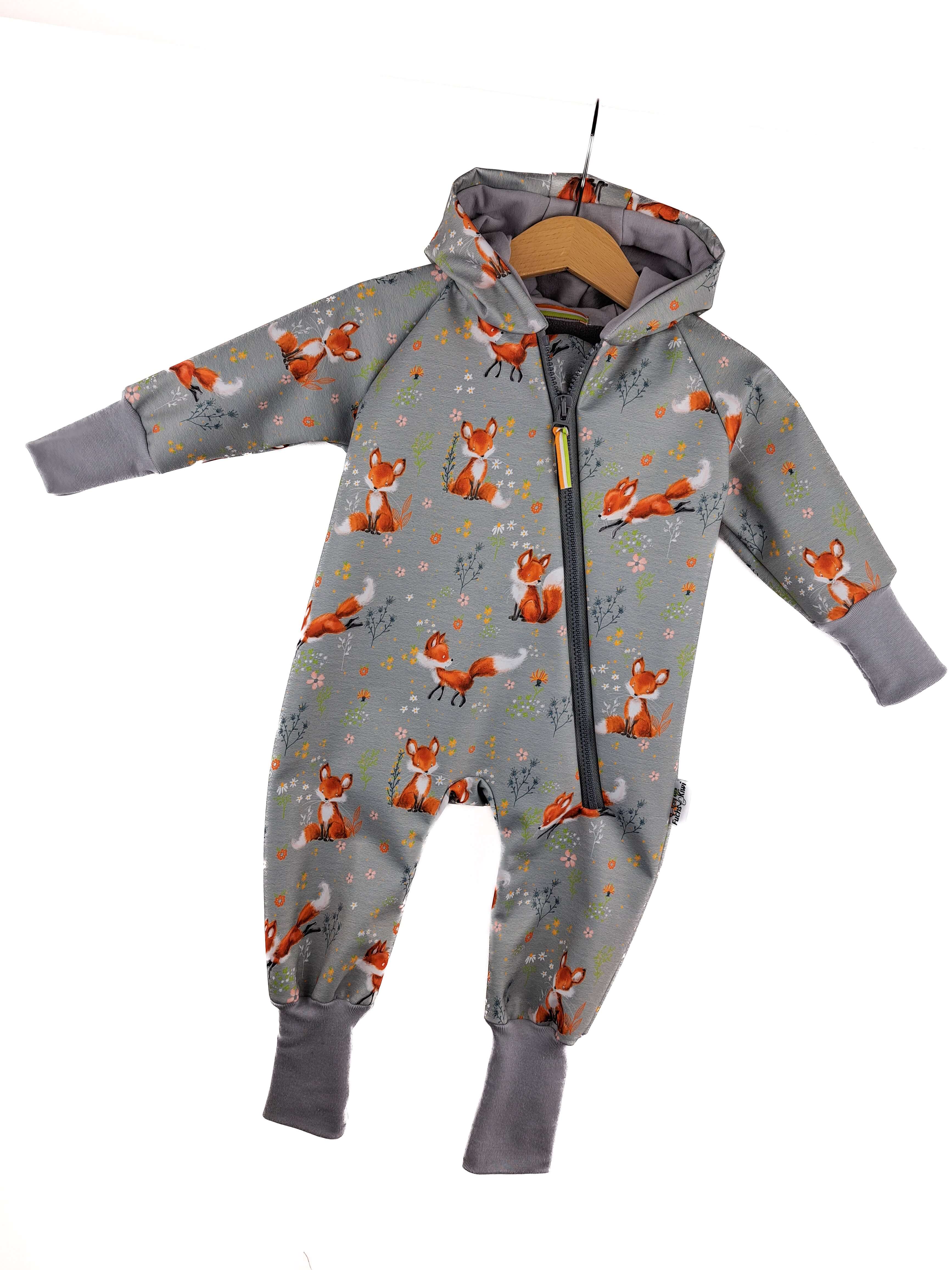 Softshelloverall Fuchsi grau