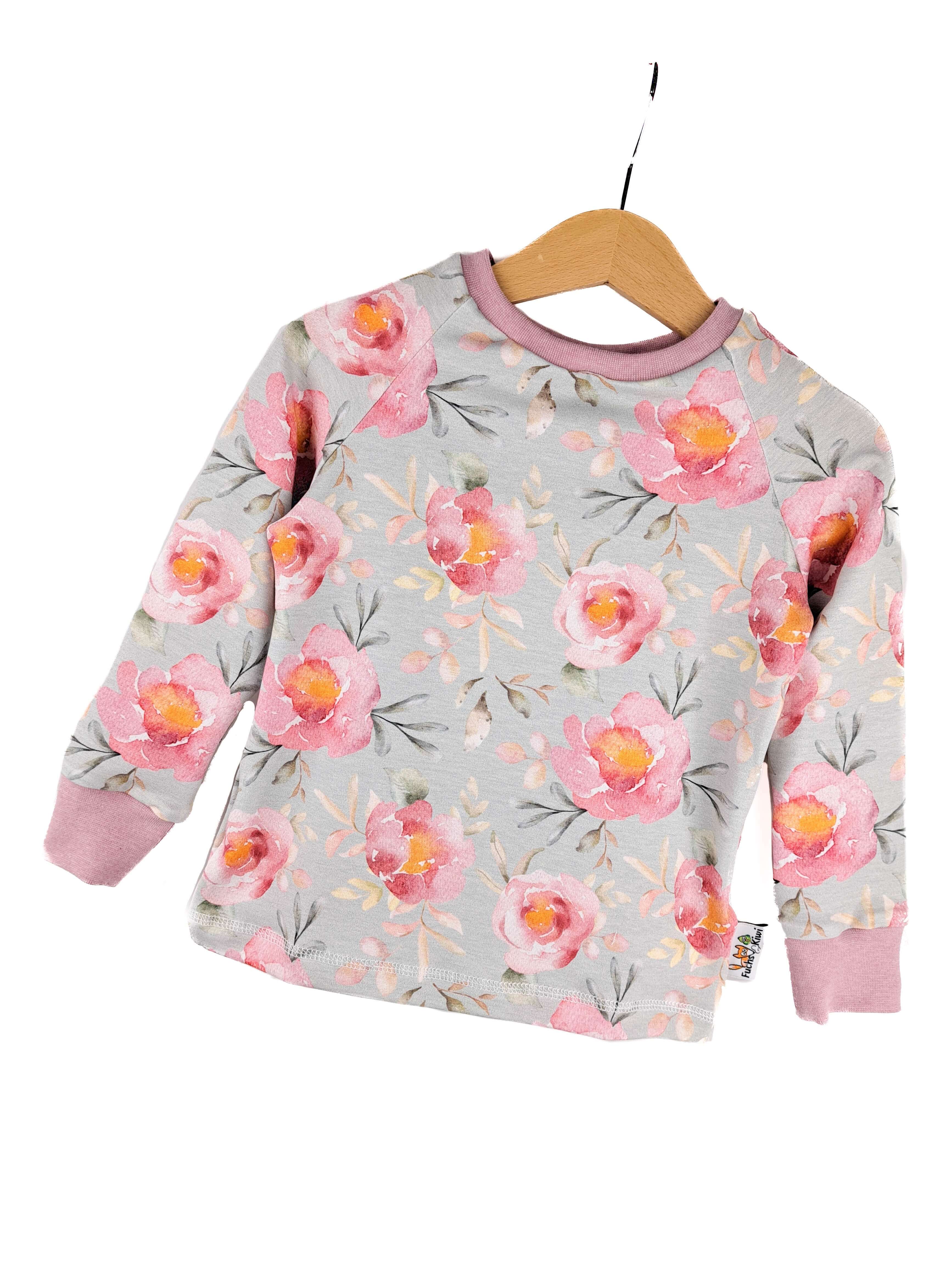 Langarmshirt Rosenzauber mint