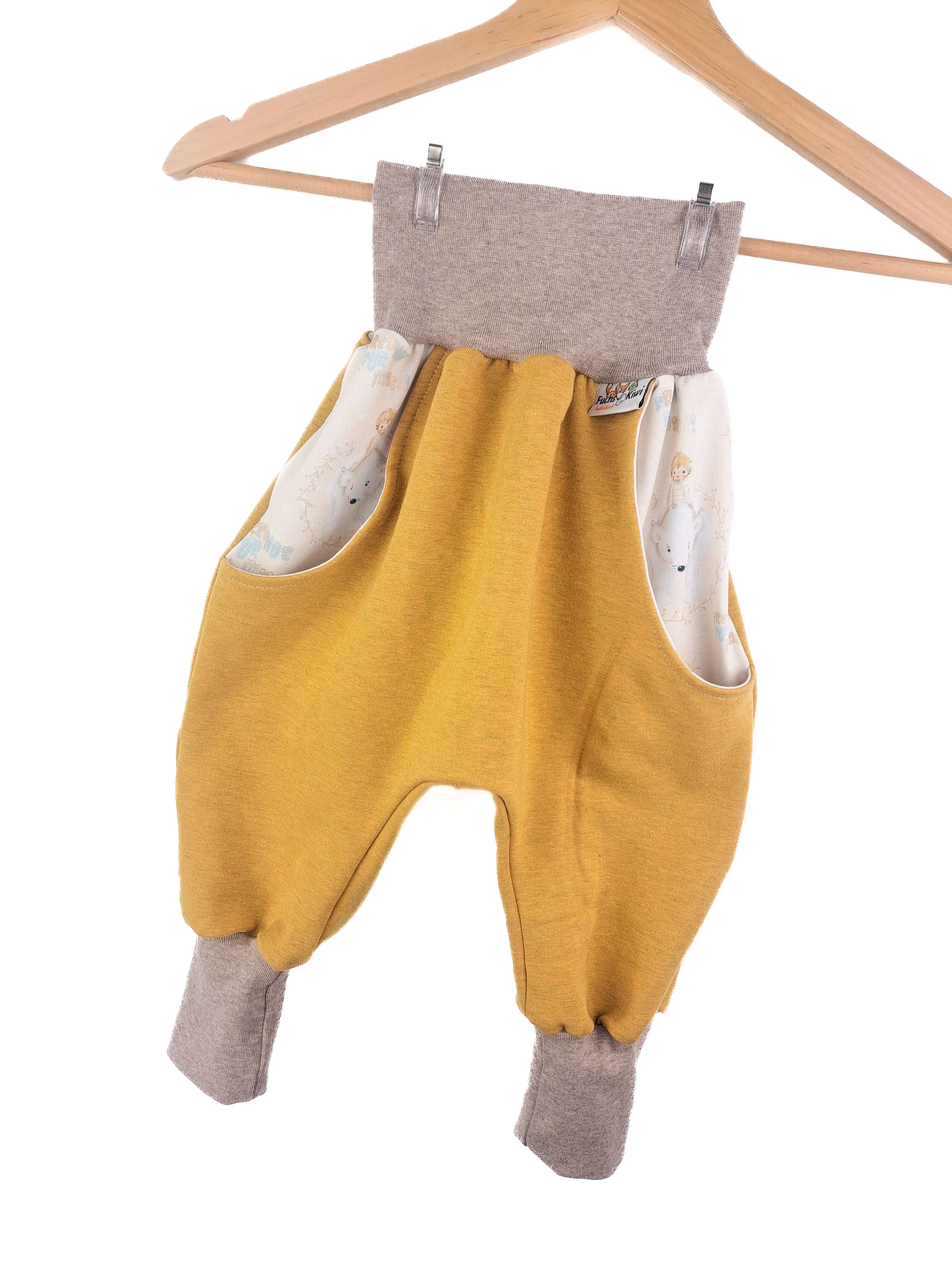 Individuell Sweat Pumphose senfgelb meliert mit Beste Freunde