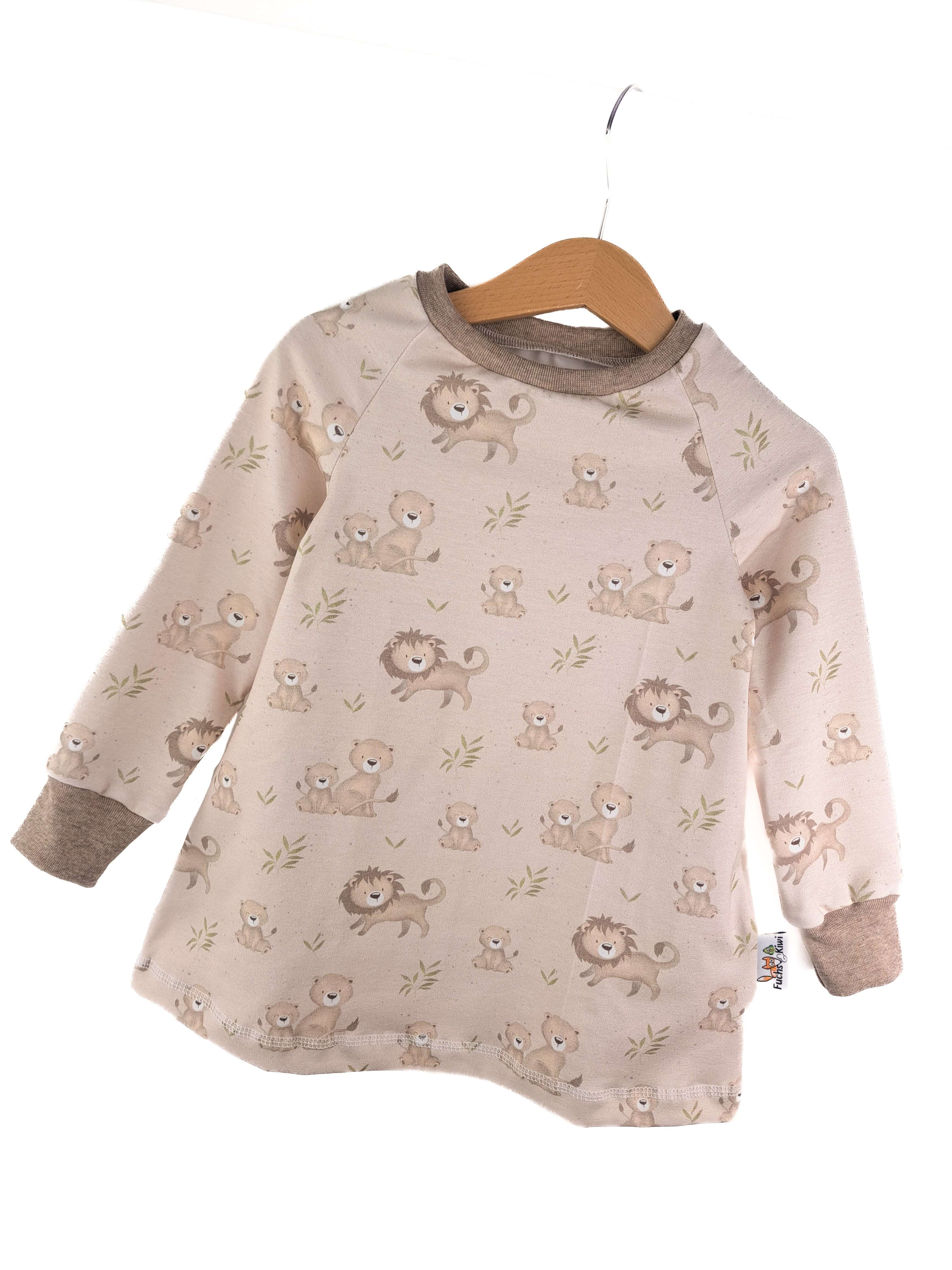 Langarmkleid Löwenfamilie
