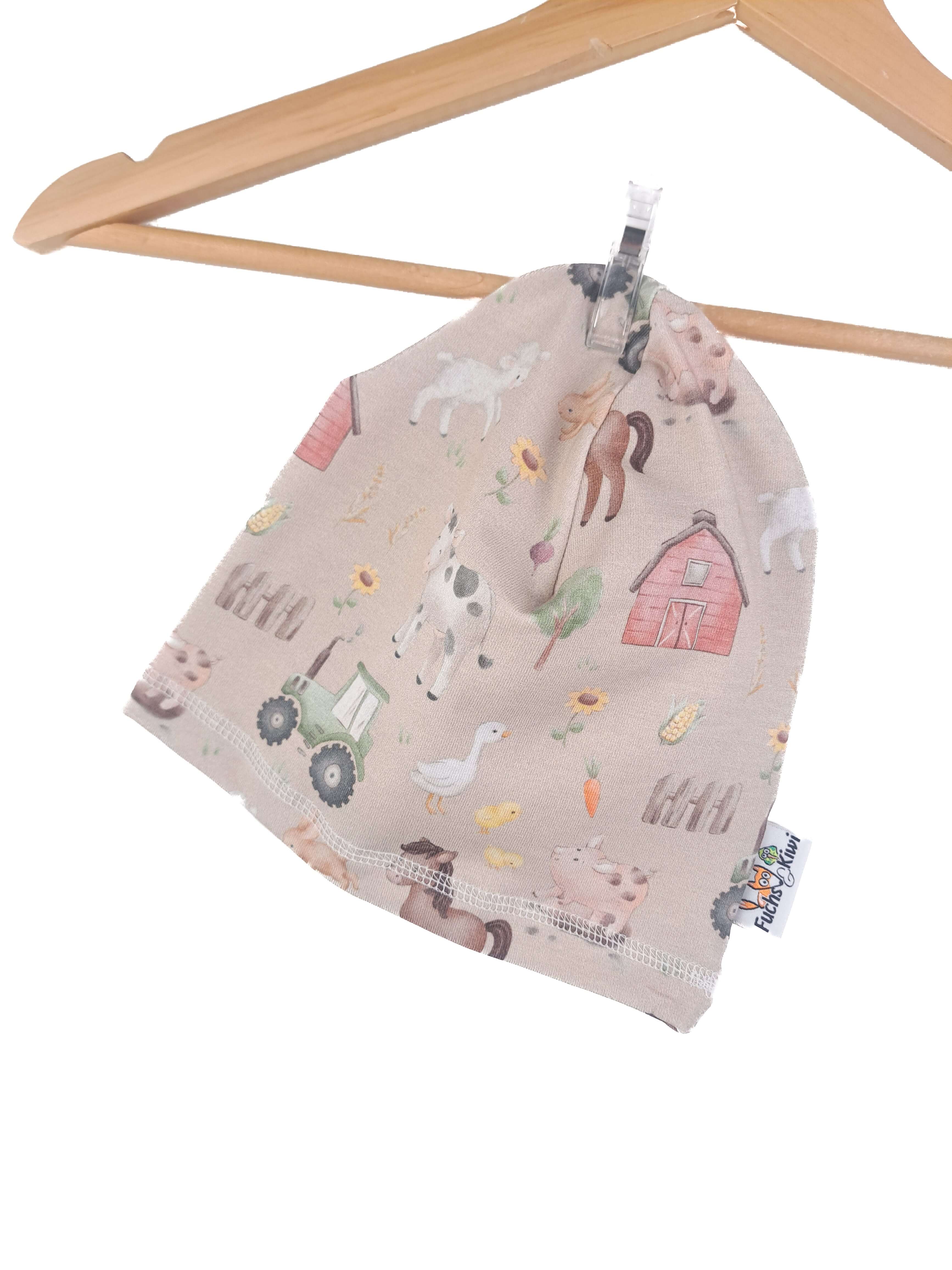 Beanie Bauernhof sand 35-37