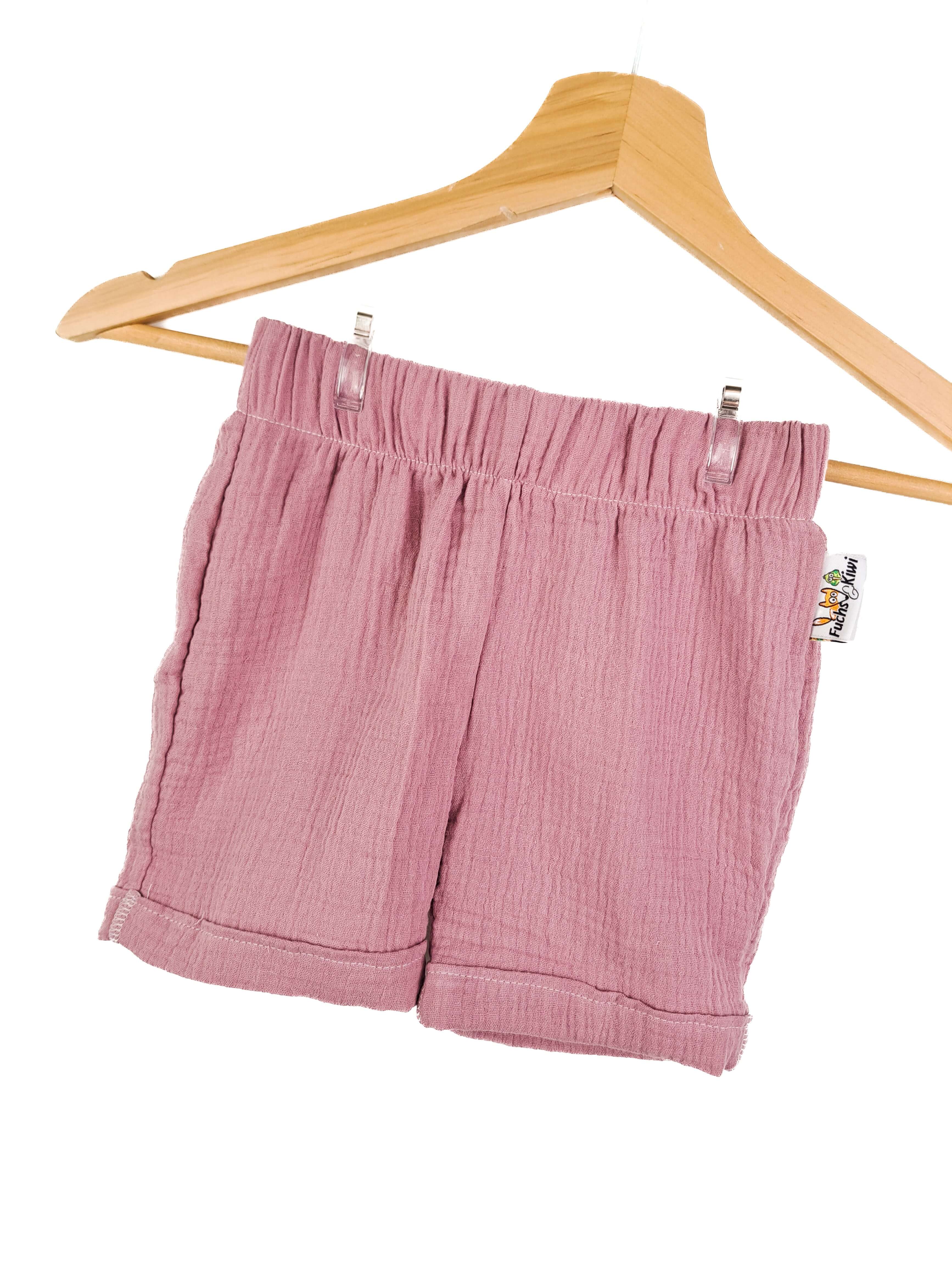 Kurze Shorts Musselin altrosa 98/104