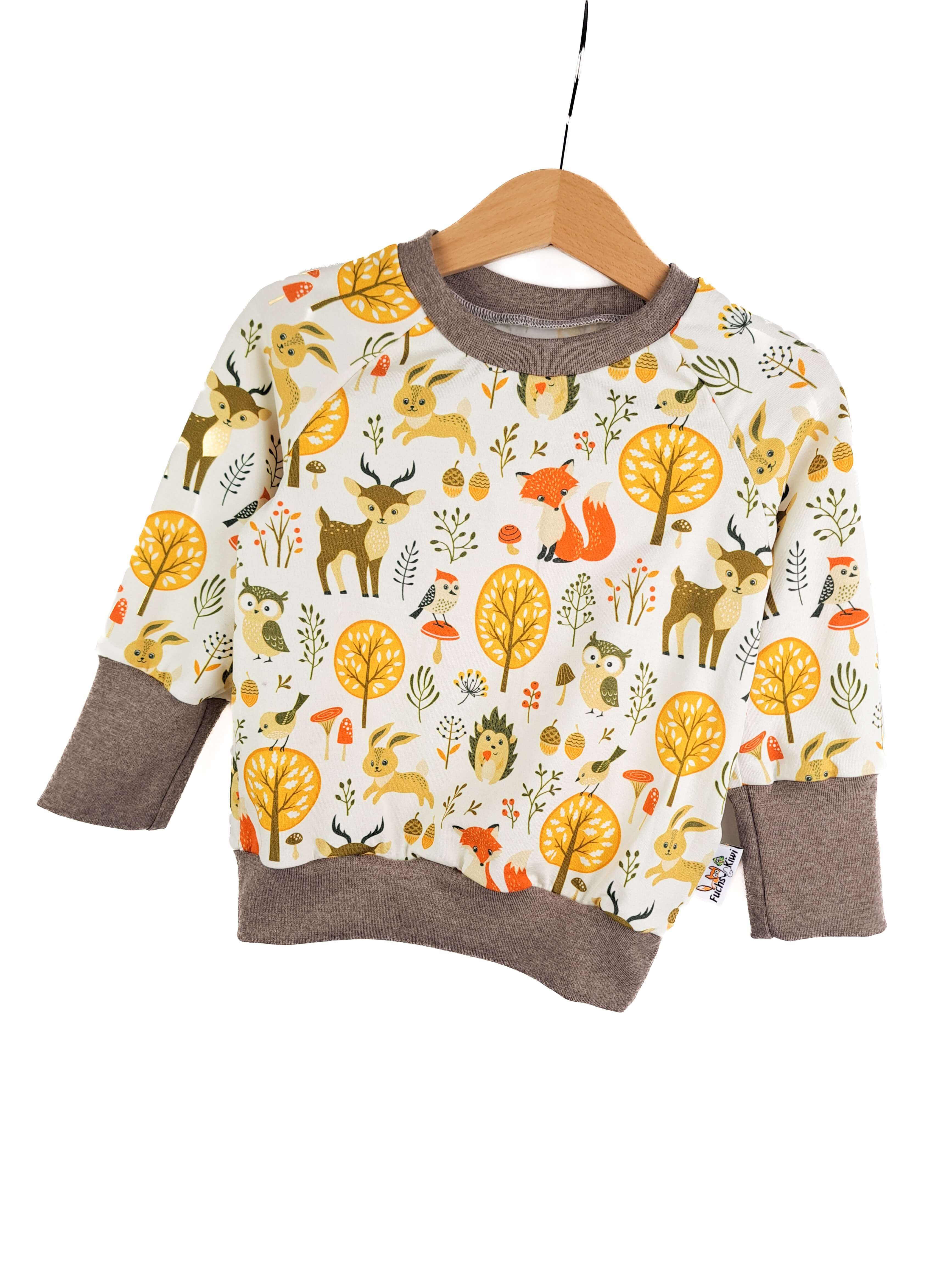 Pullover Waldtiere creme