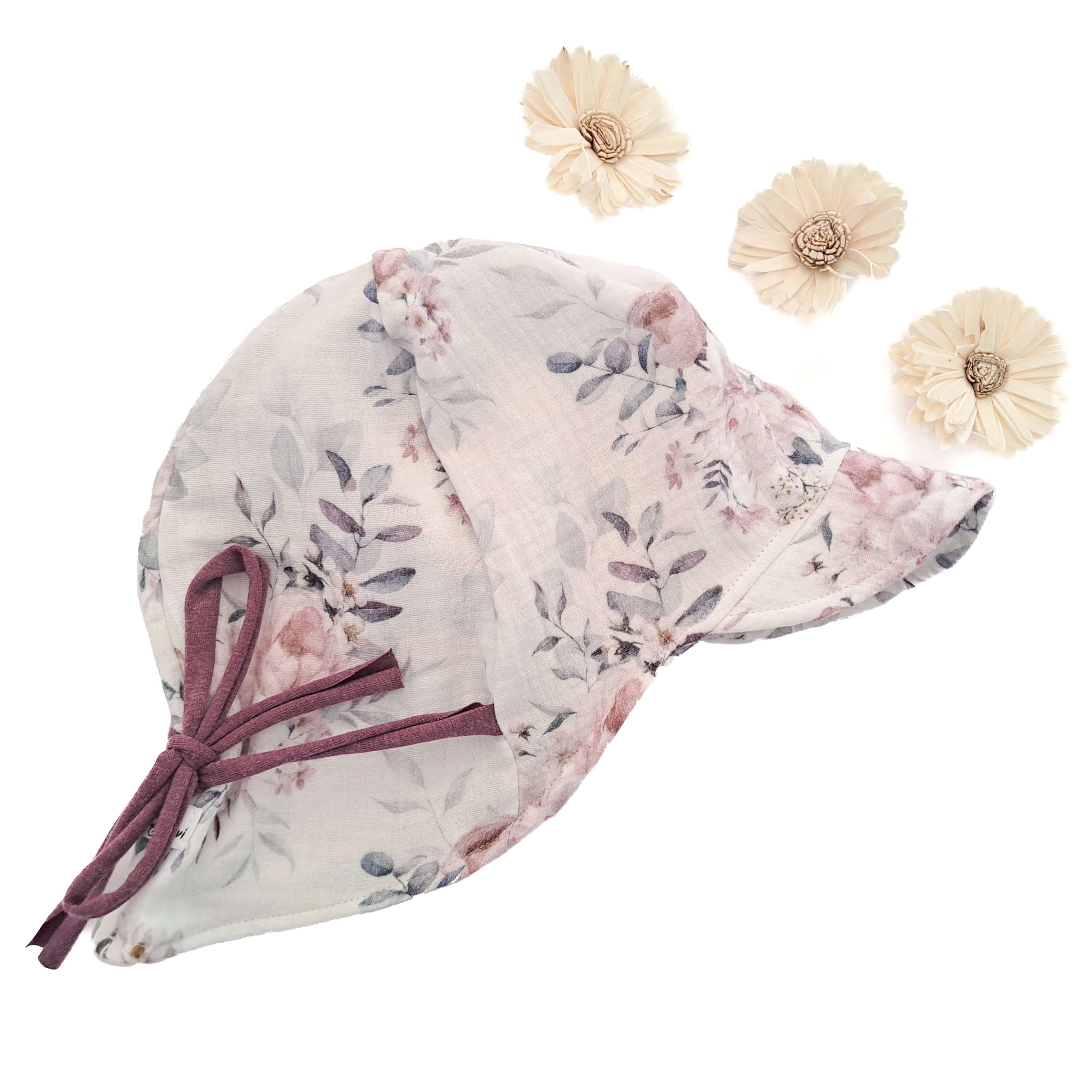 Sommerhut Musselin Blumentraum