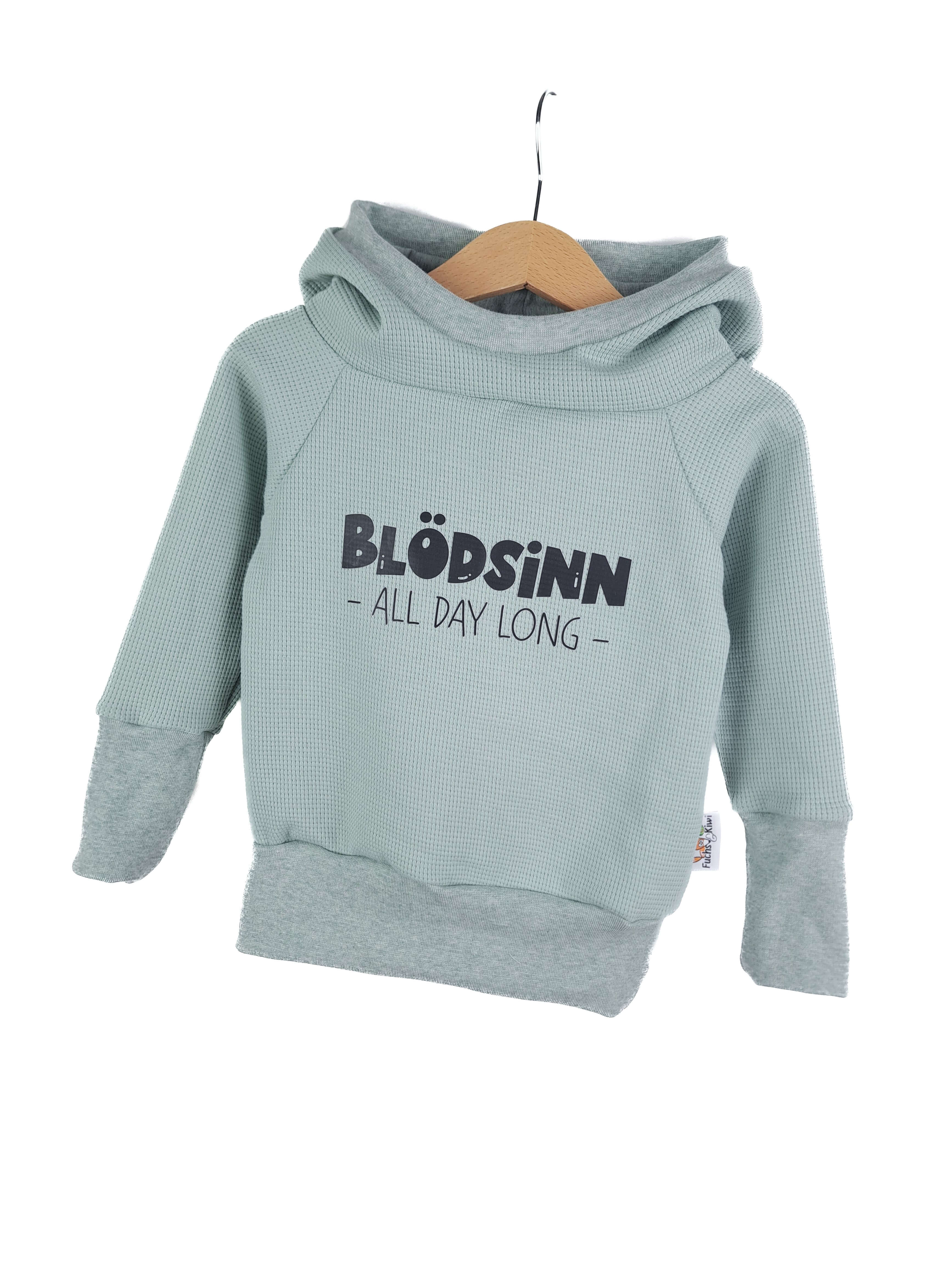 Hoodie Blödsinn all Day long-Patch mint