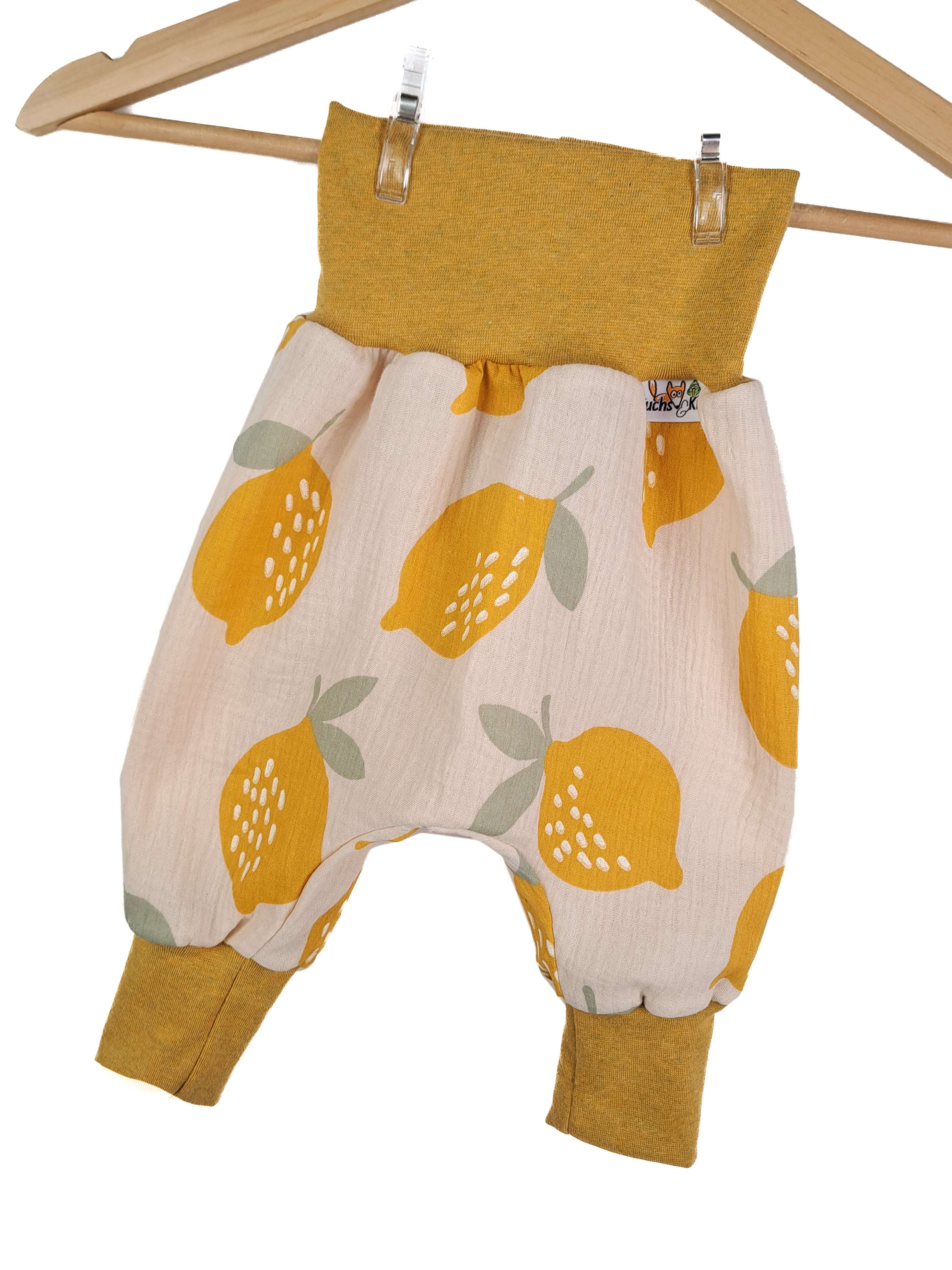 Pumphose Musselin Zitronentraum 68/74