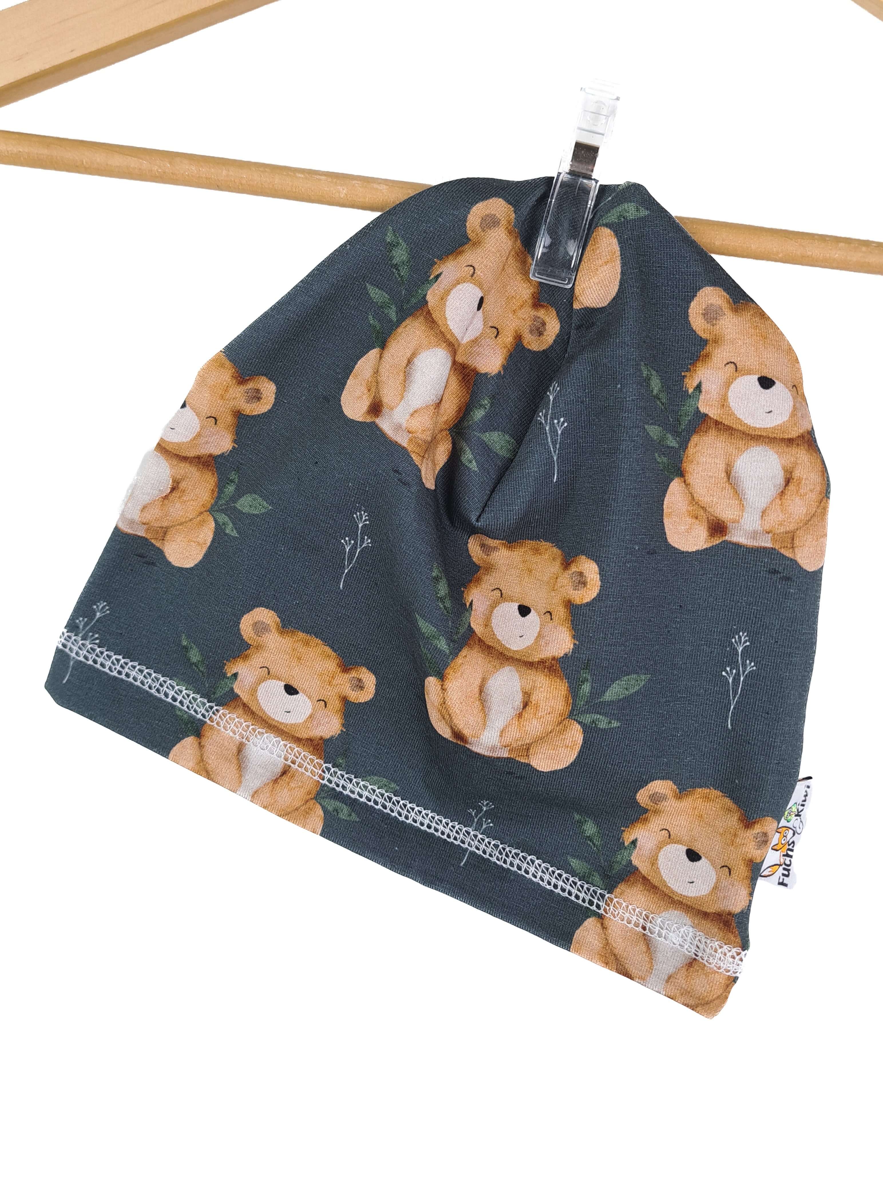 Beanie Teddybär 48-50 mit Fleece