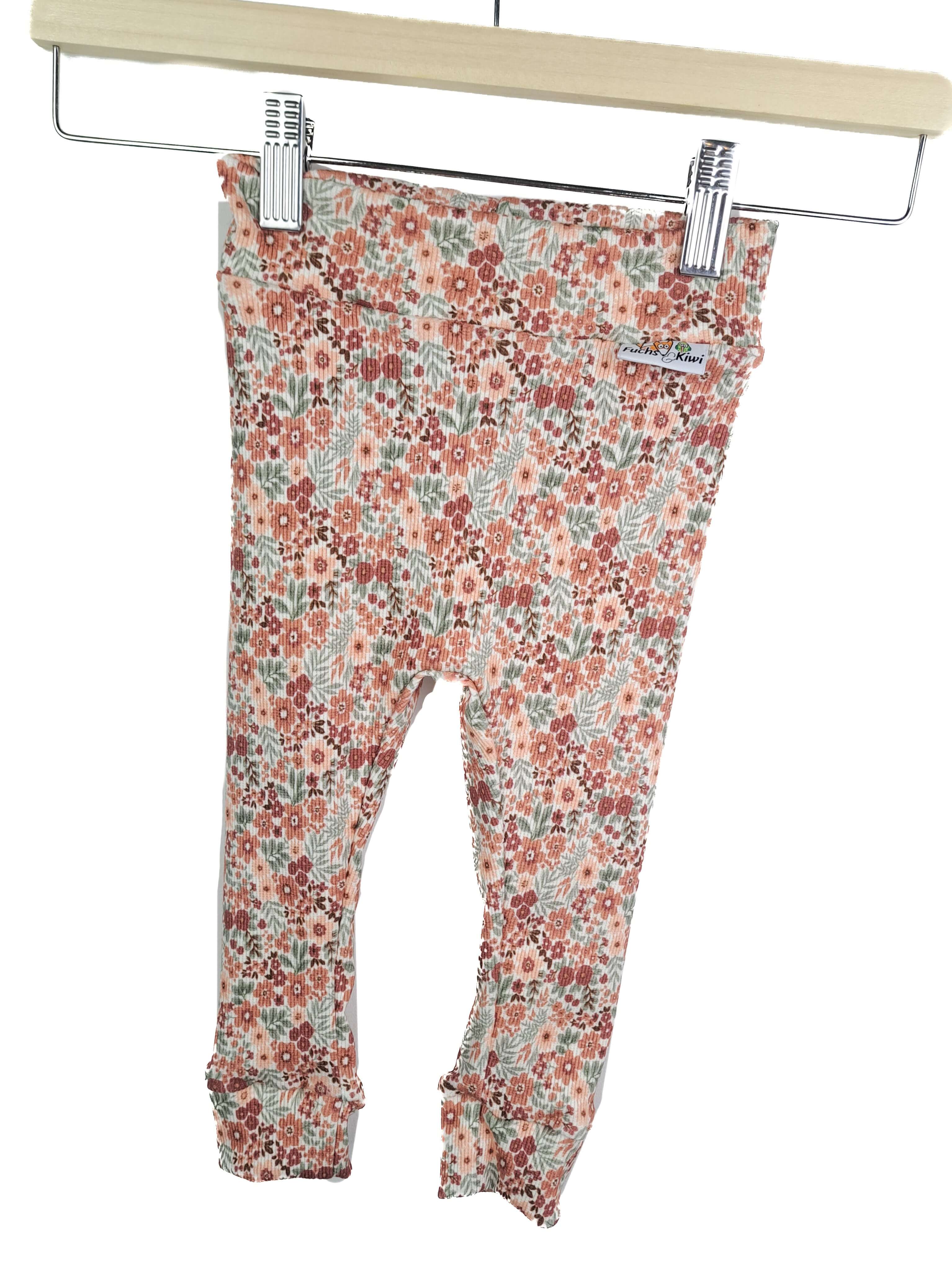 Leggings Feinripp Blumentraum