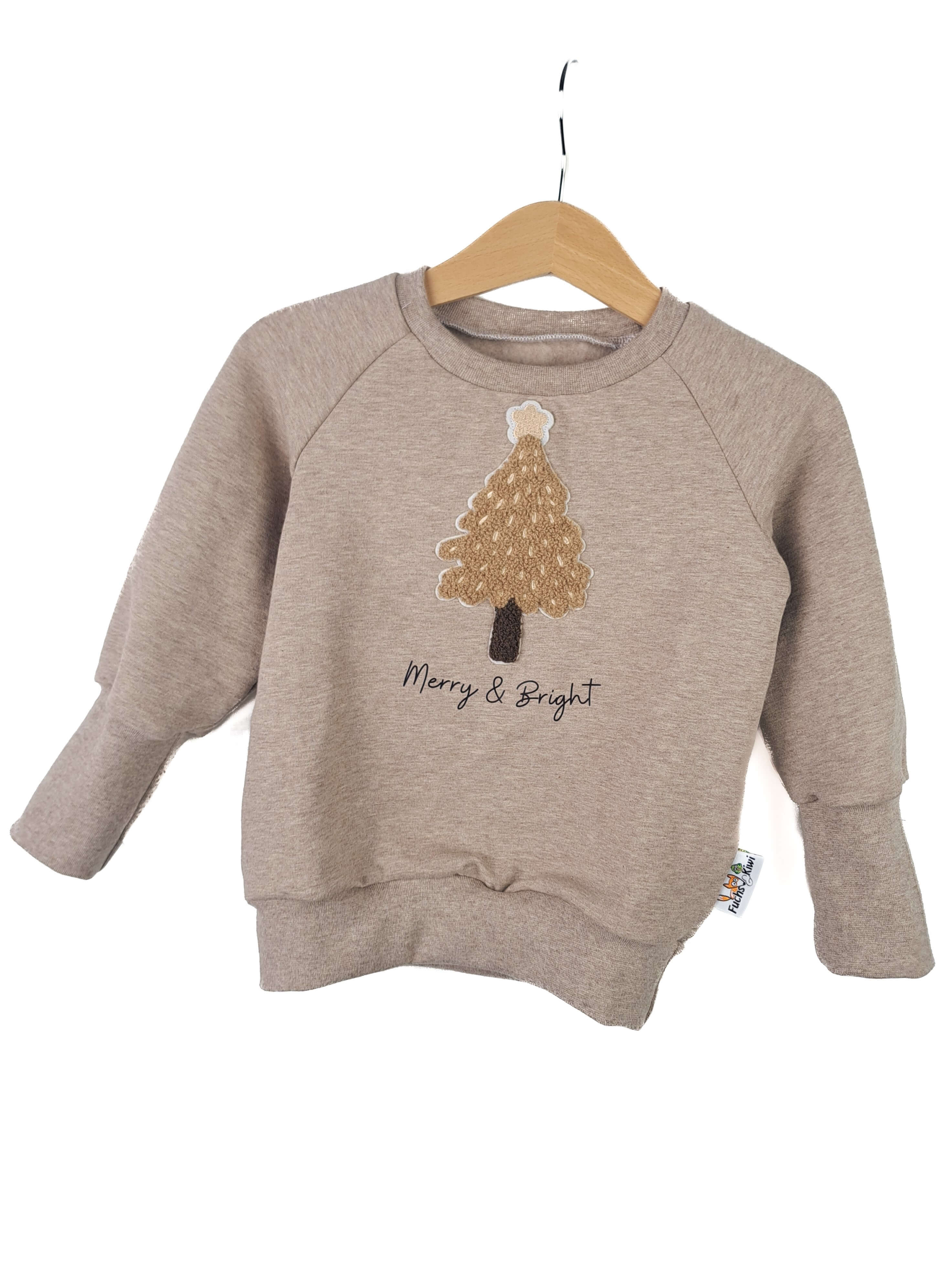 Pullover Weihnachtsbaum-Patch sand