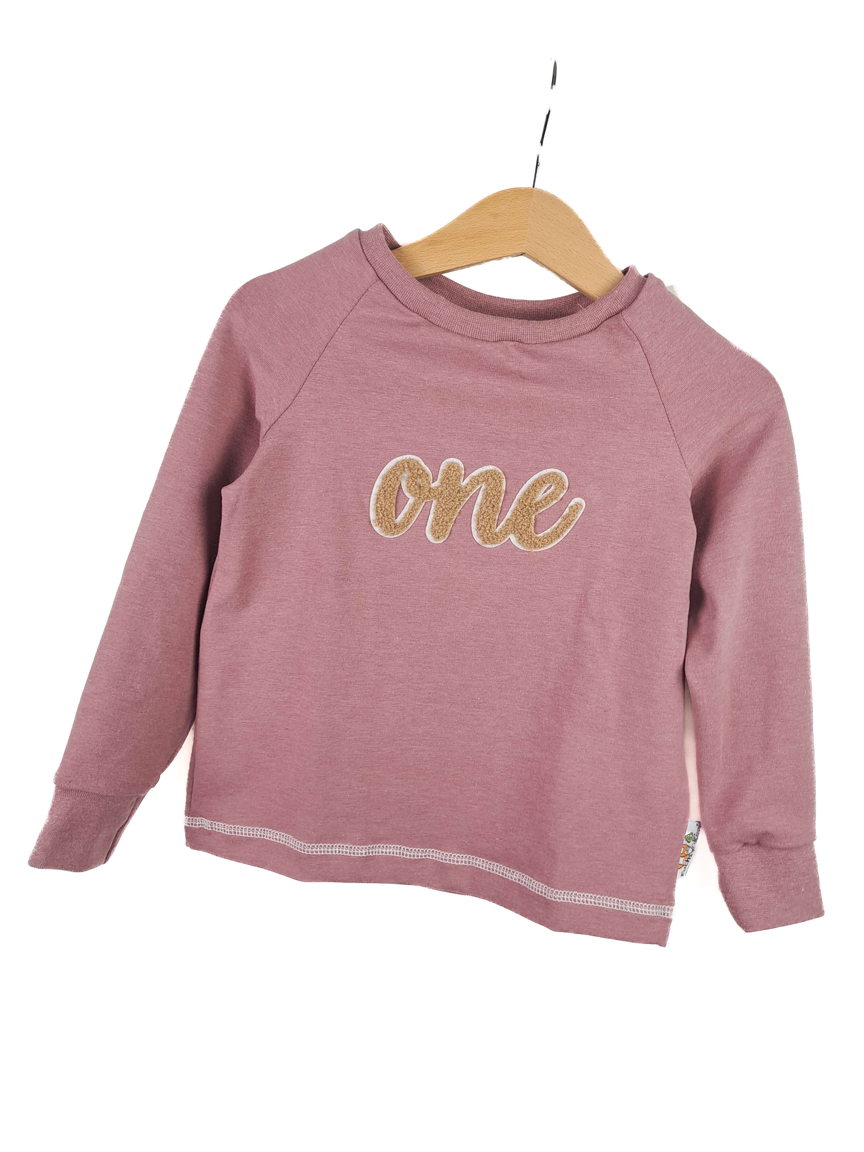 Langarmshirt One-Patch rosa