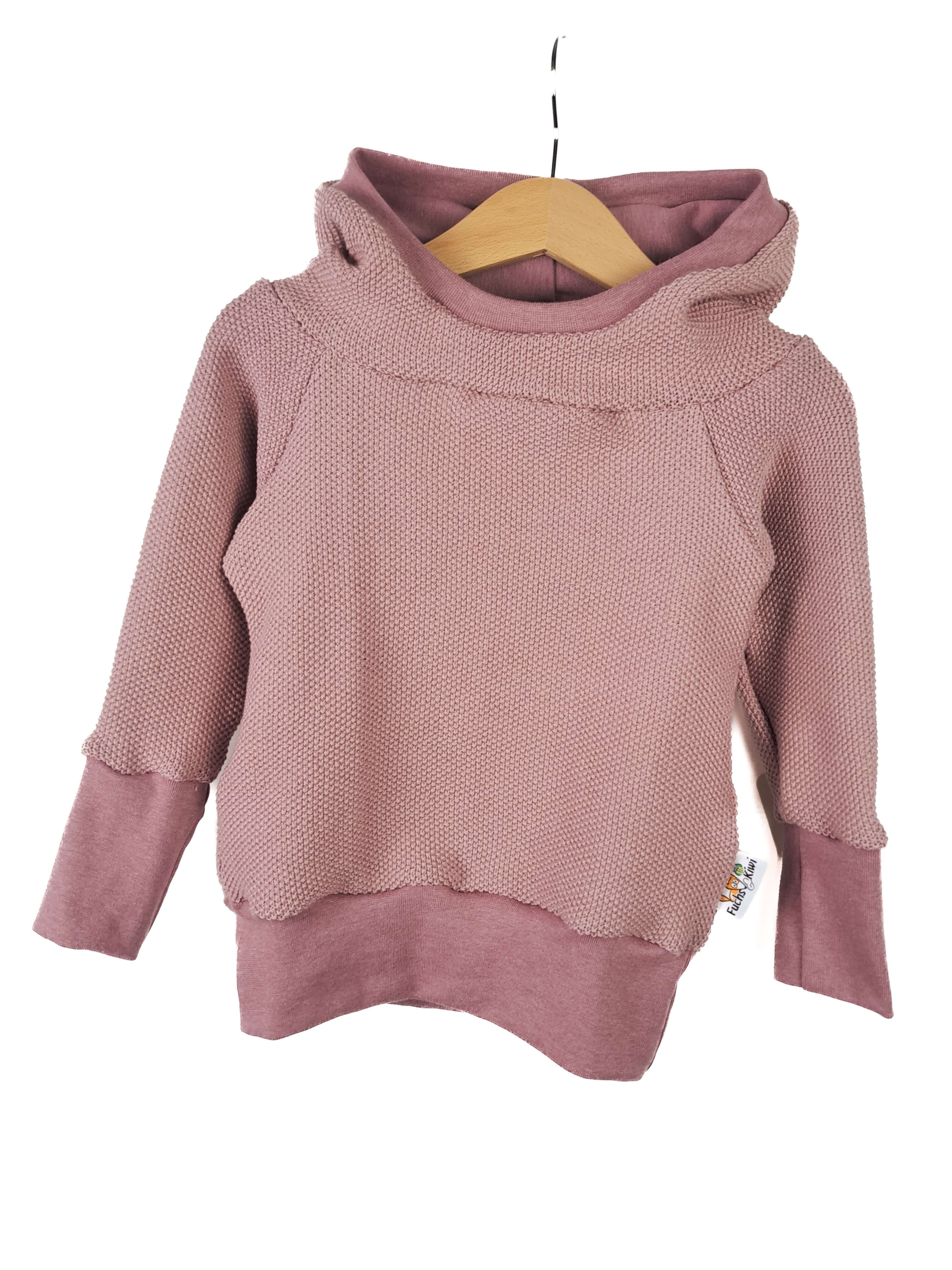 Hoodie Grobstrick altrosa 134/140