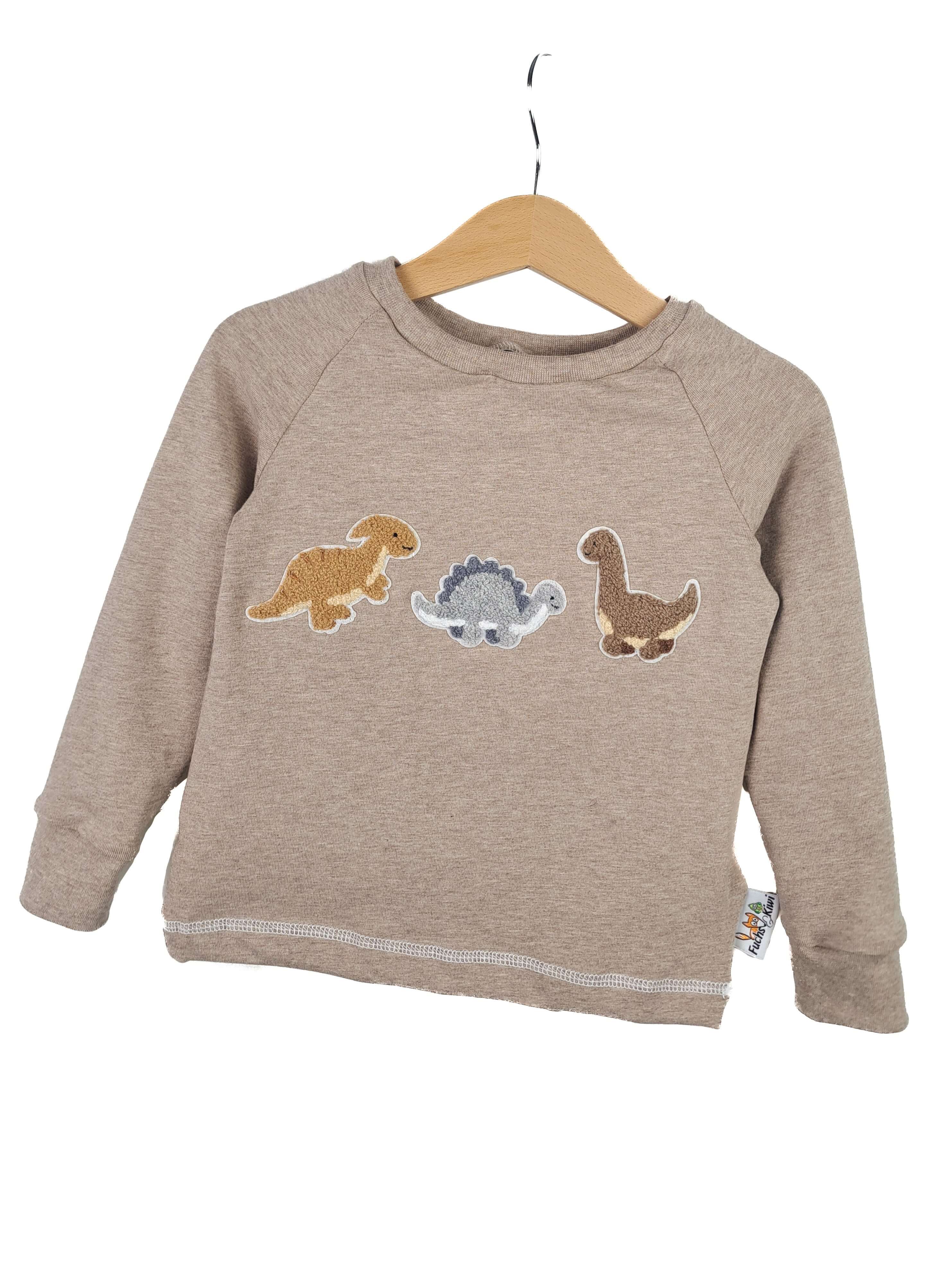 Langarmshirt Dinolieblinge-Patch sand