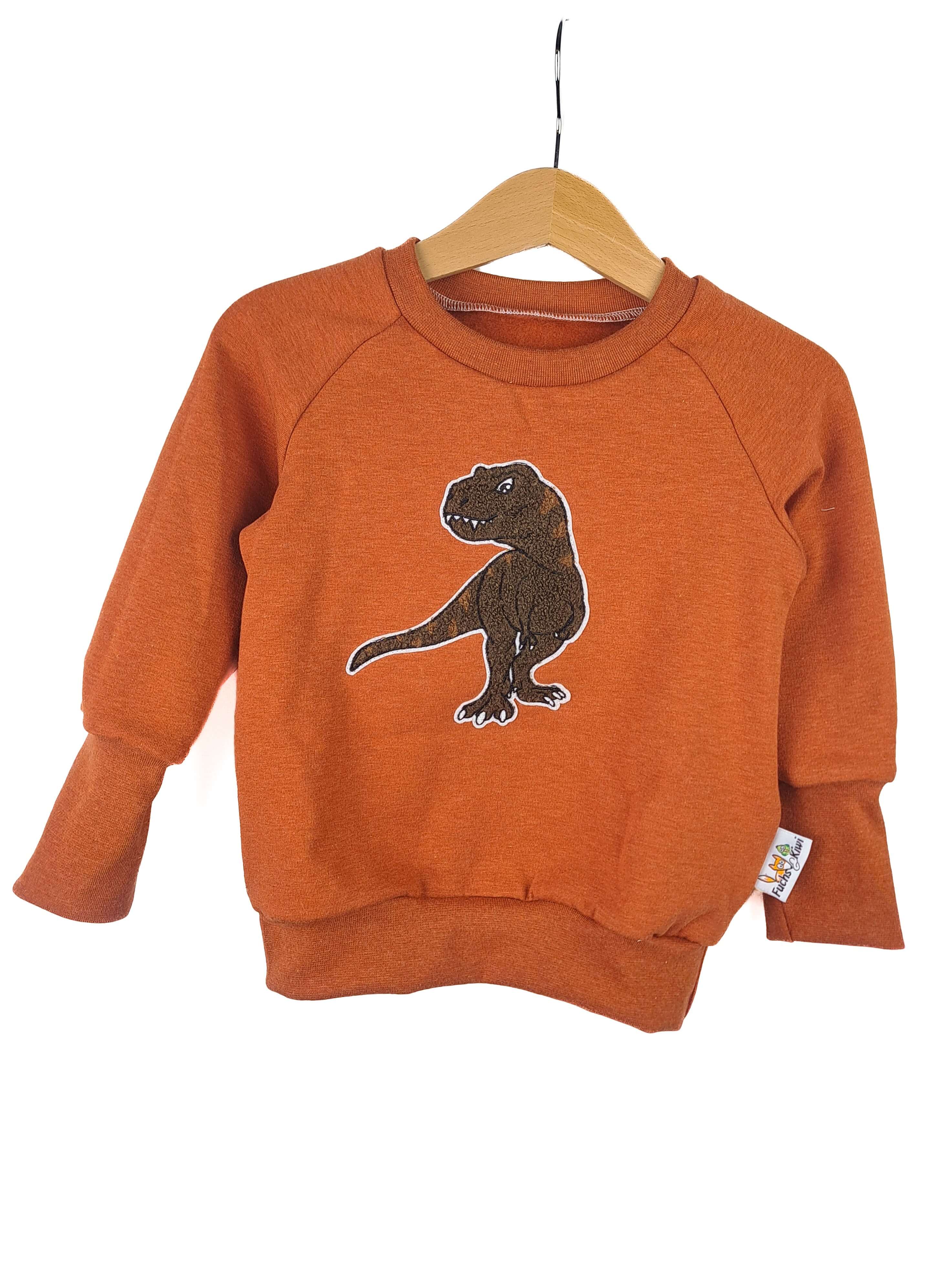 Pullover T-Rex-Patch khaki/rost 86/92 
