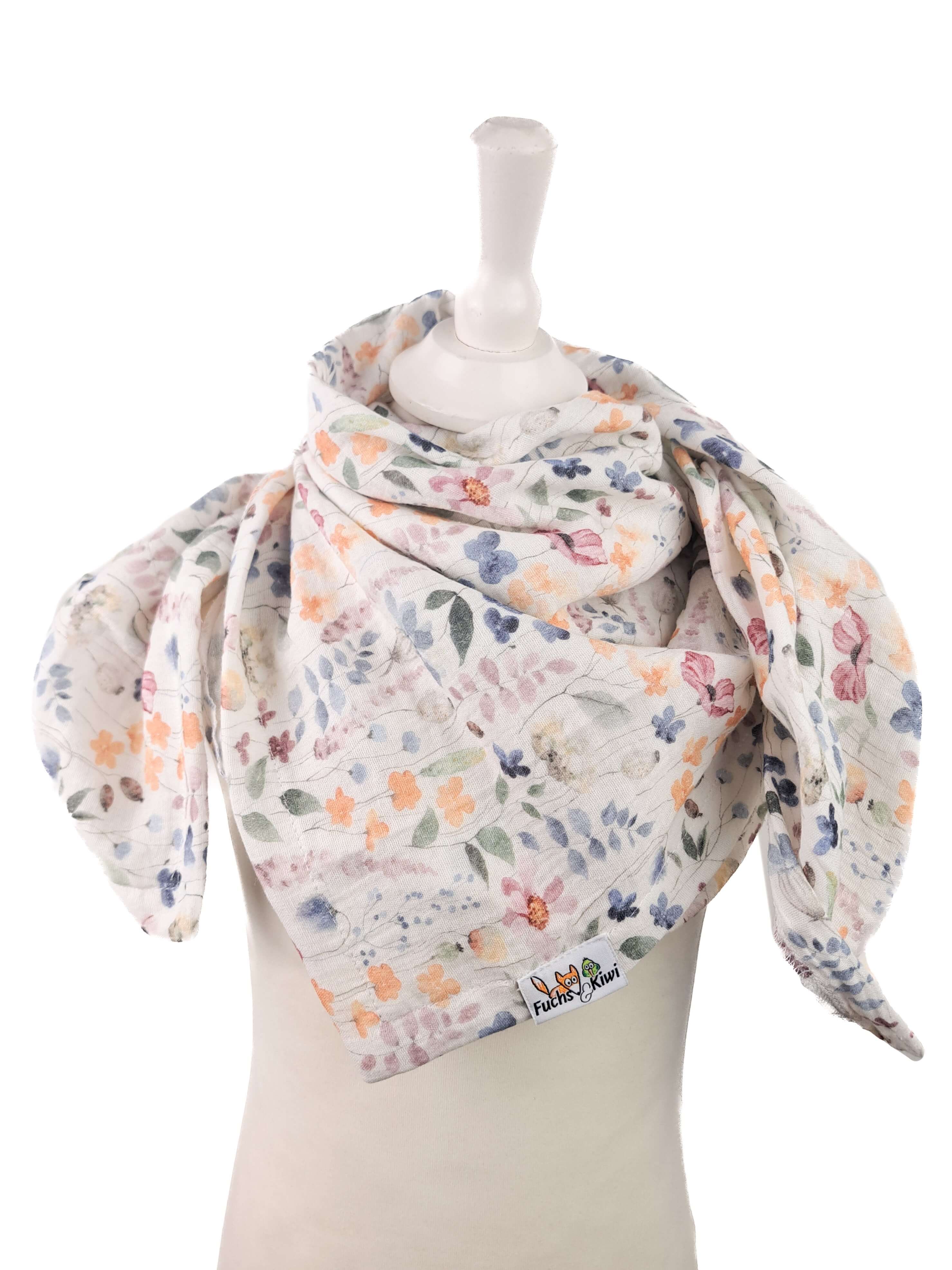 Tuch zum Binden Musselin Sommerblumen