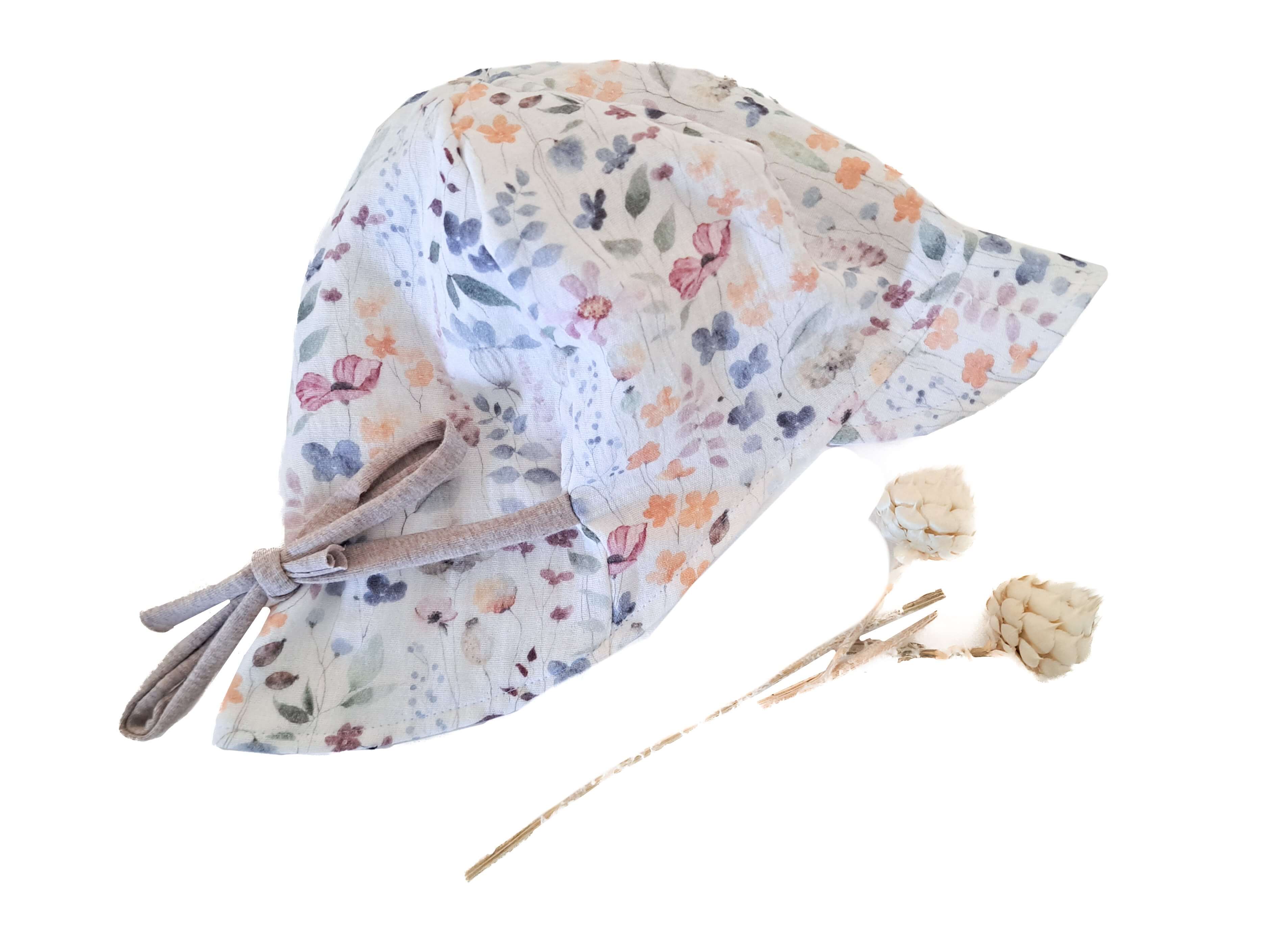 Sommerhut Musselin Sommerblumen