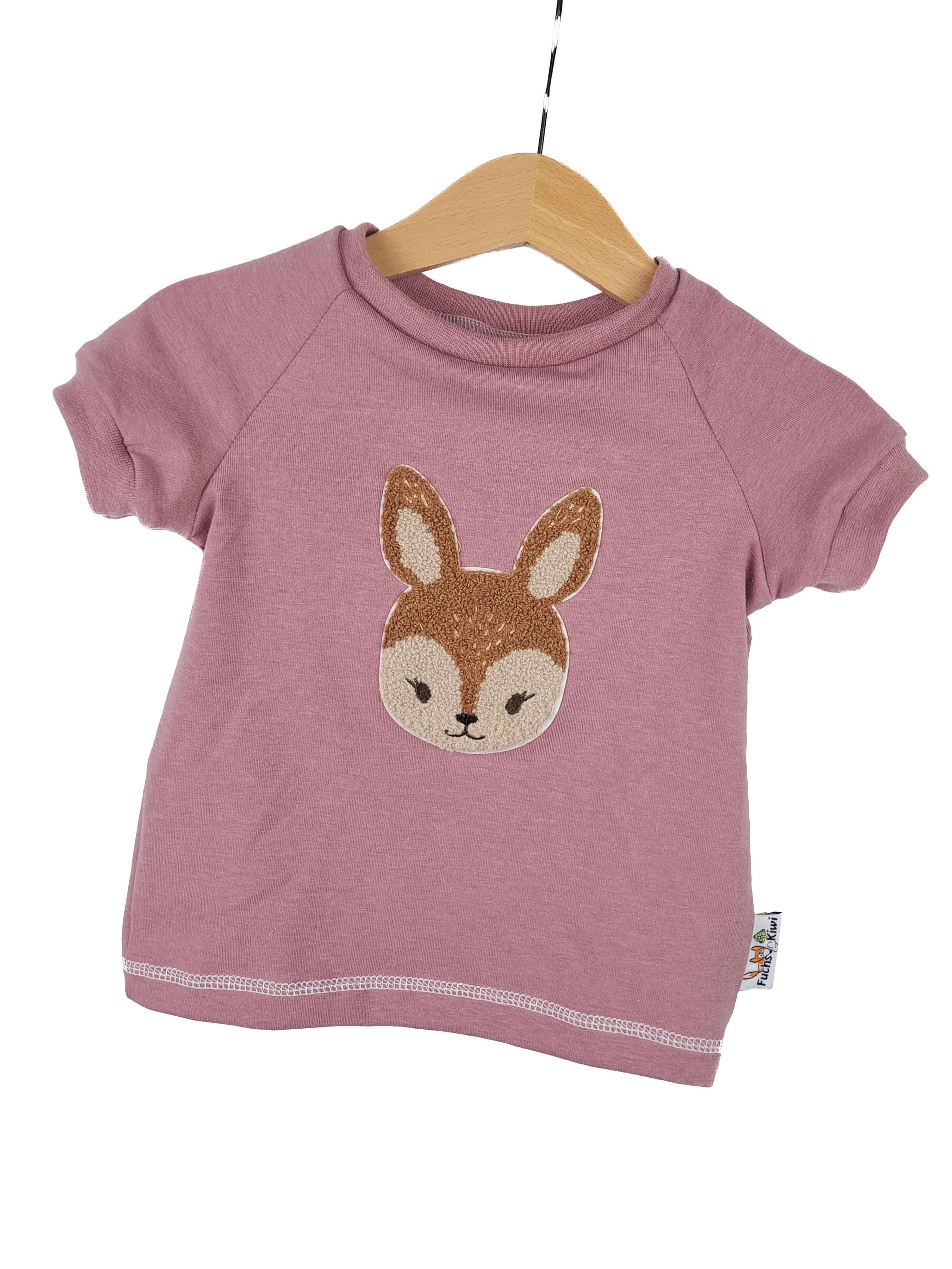 T-Shirt Reh-Patch rosa 74/80