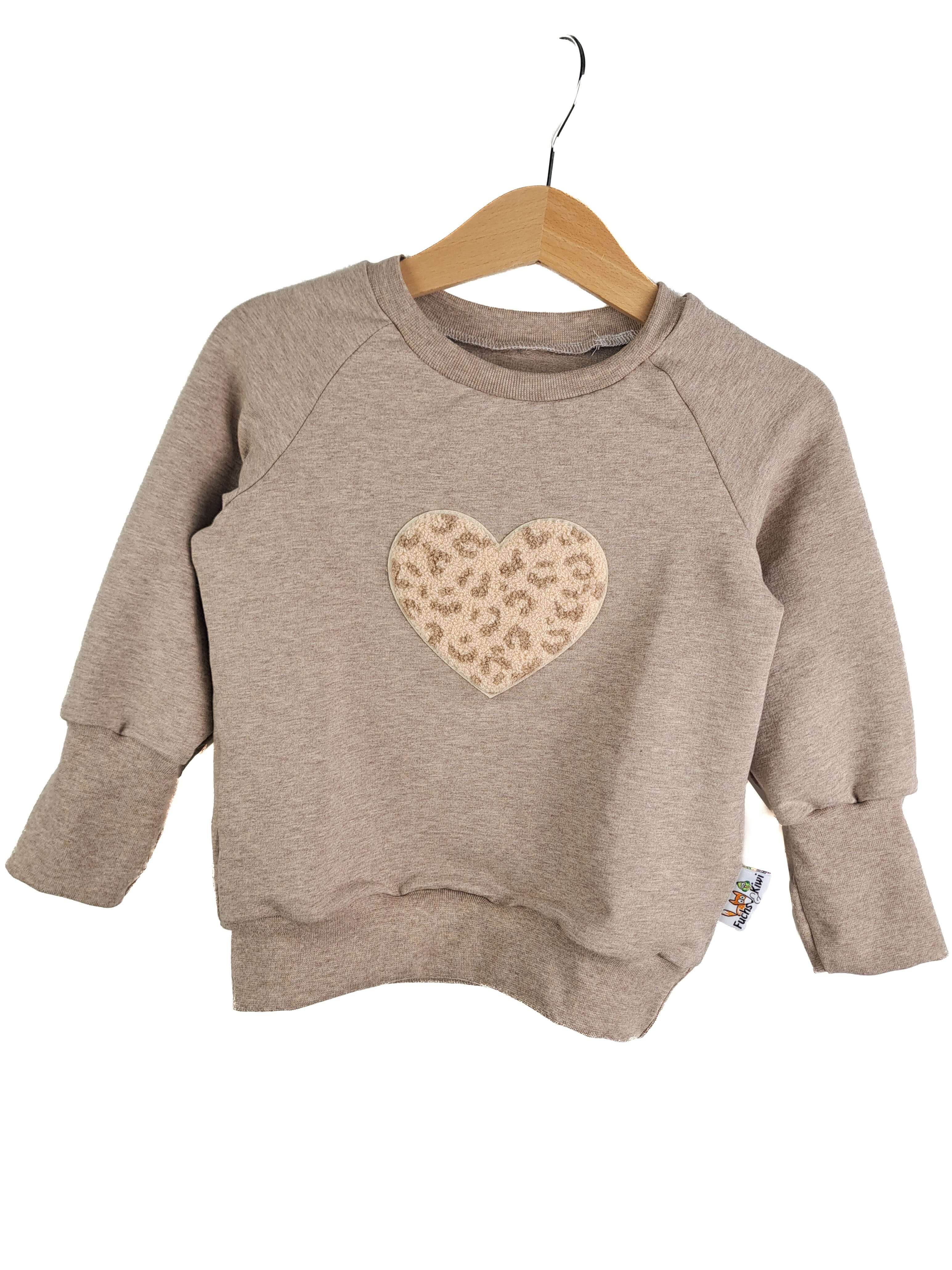 Pullover Leo Herz-Patch sand 86/92 