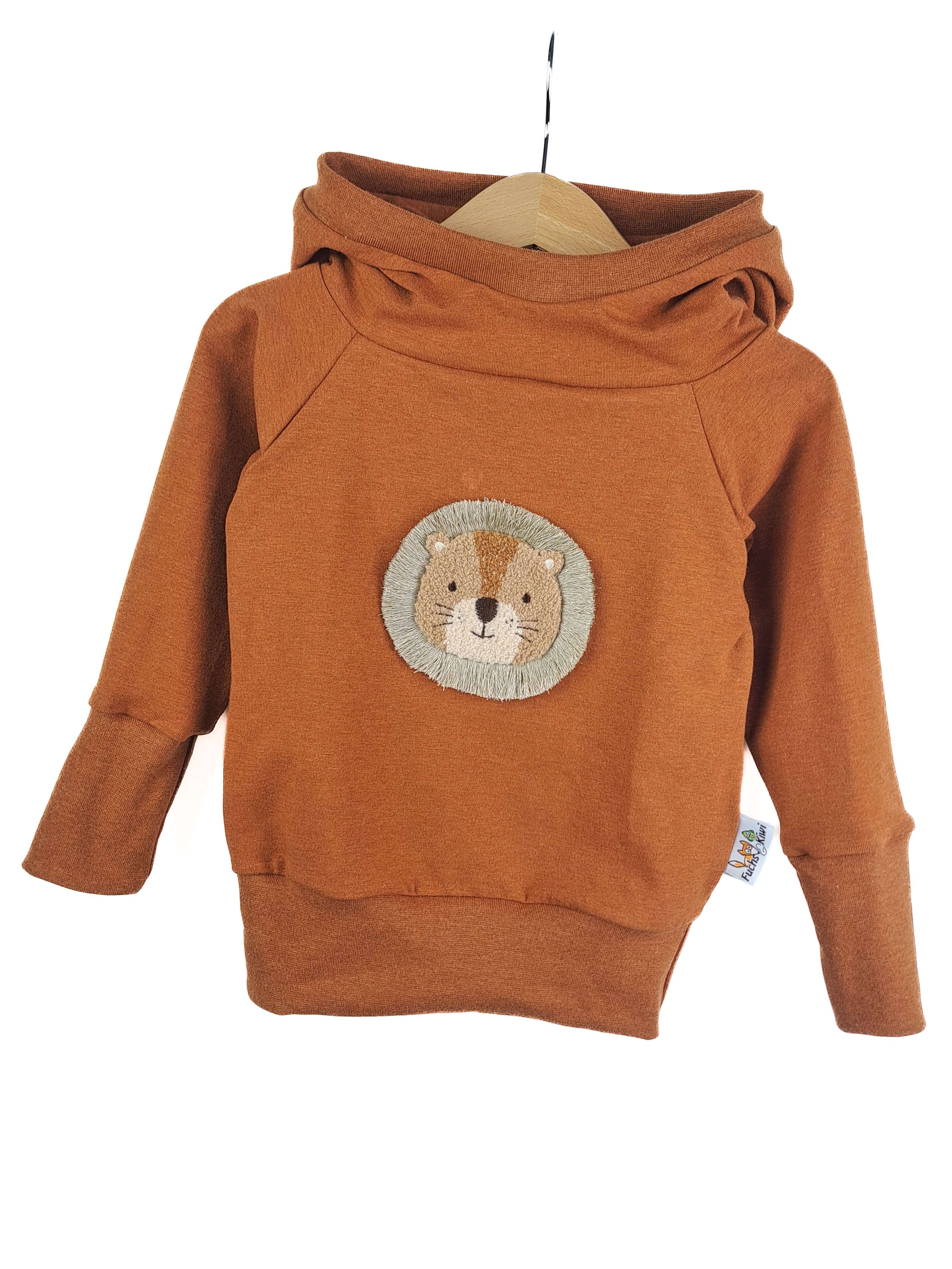 Hoodie Löwenliebling-Patch rost 134/140