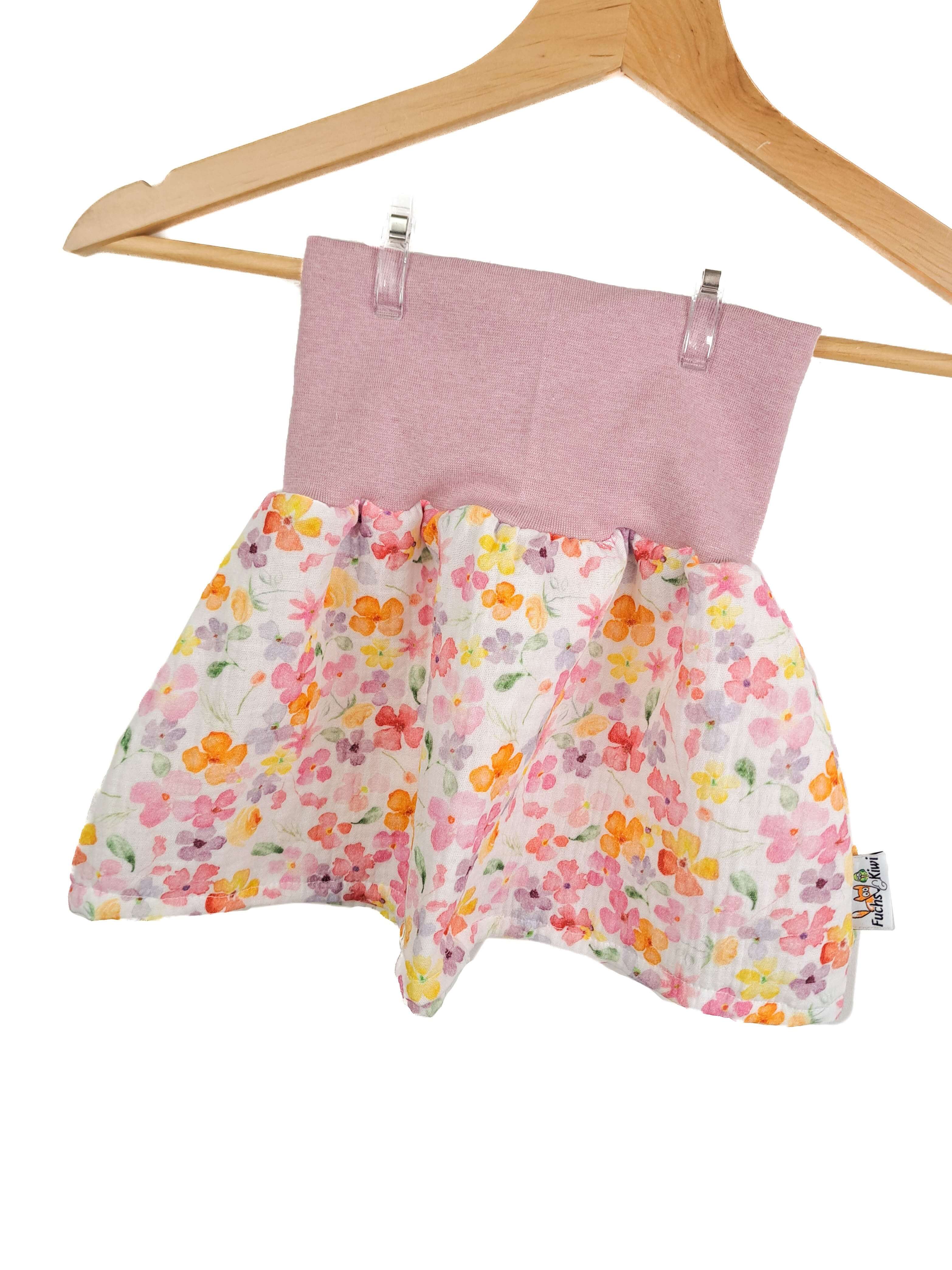 Rock Musselin Blümchen bunt 98/104